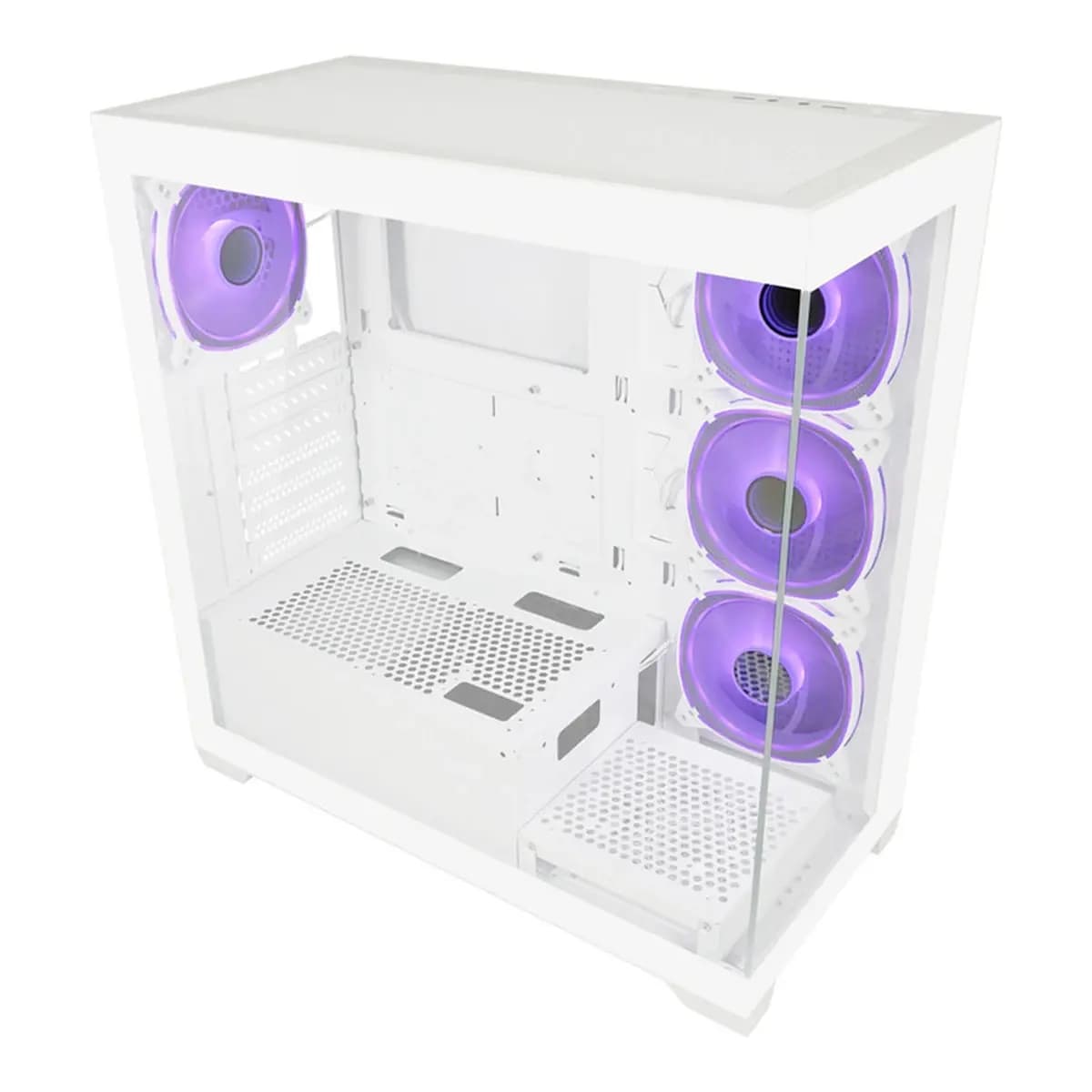 LC-Power Case Gaming 715W Midi-tower, ATX, 4x ARGB fan1x USB-C, 2x USB-A, White