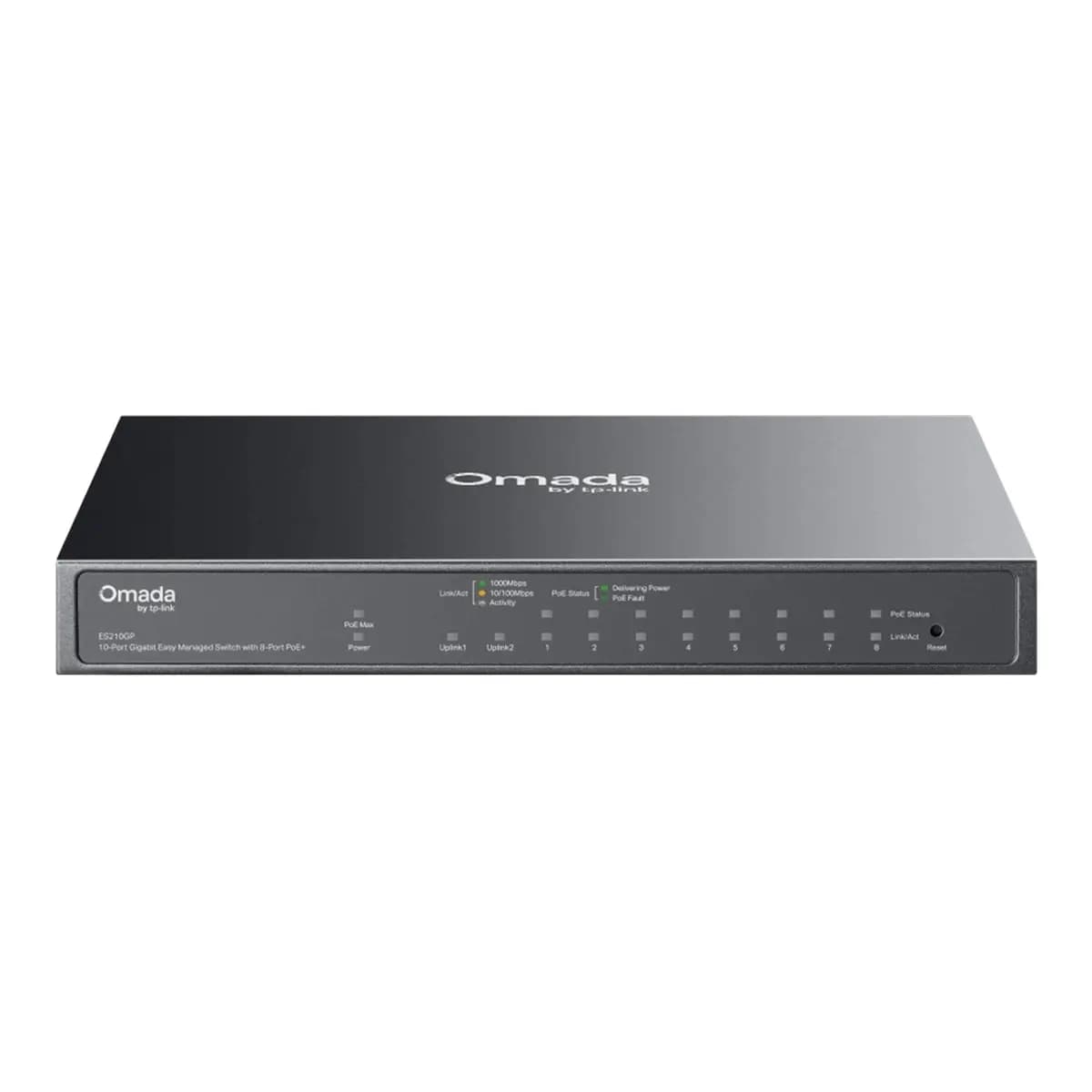 TP-LINK Switch 10-Port Gigabit Omada ES210GP, Smart Managed, 8x PoE+, 2x SFP