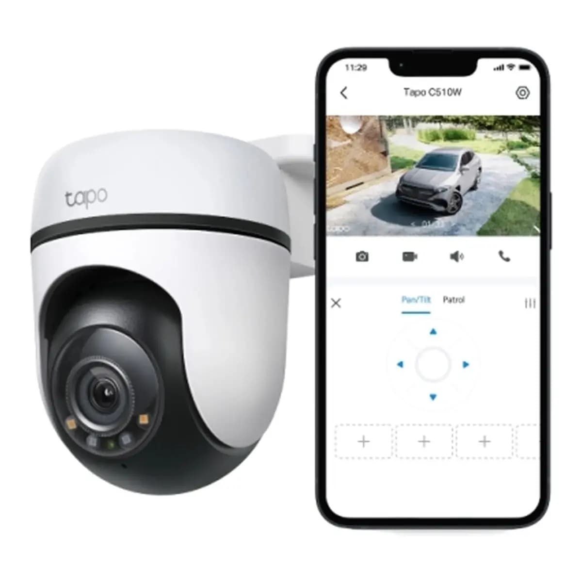 TP-LINK IP Kamera 2K Pan/Tilt Tapo C510W, WiFi, Color Night Vision, Person Detection, IP65