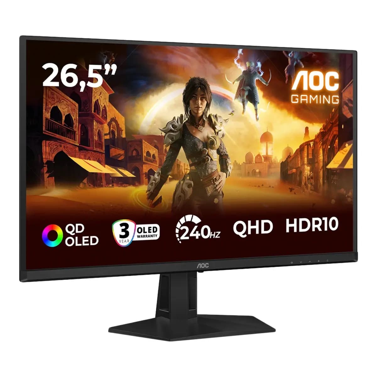 AOC Monitor Gaming Q27G41ZDF 27" QHD, QD-OLED Panel, 240Hz, 0.03ms, HDR10, Adaptive Sync, HDMI, DP