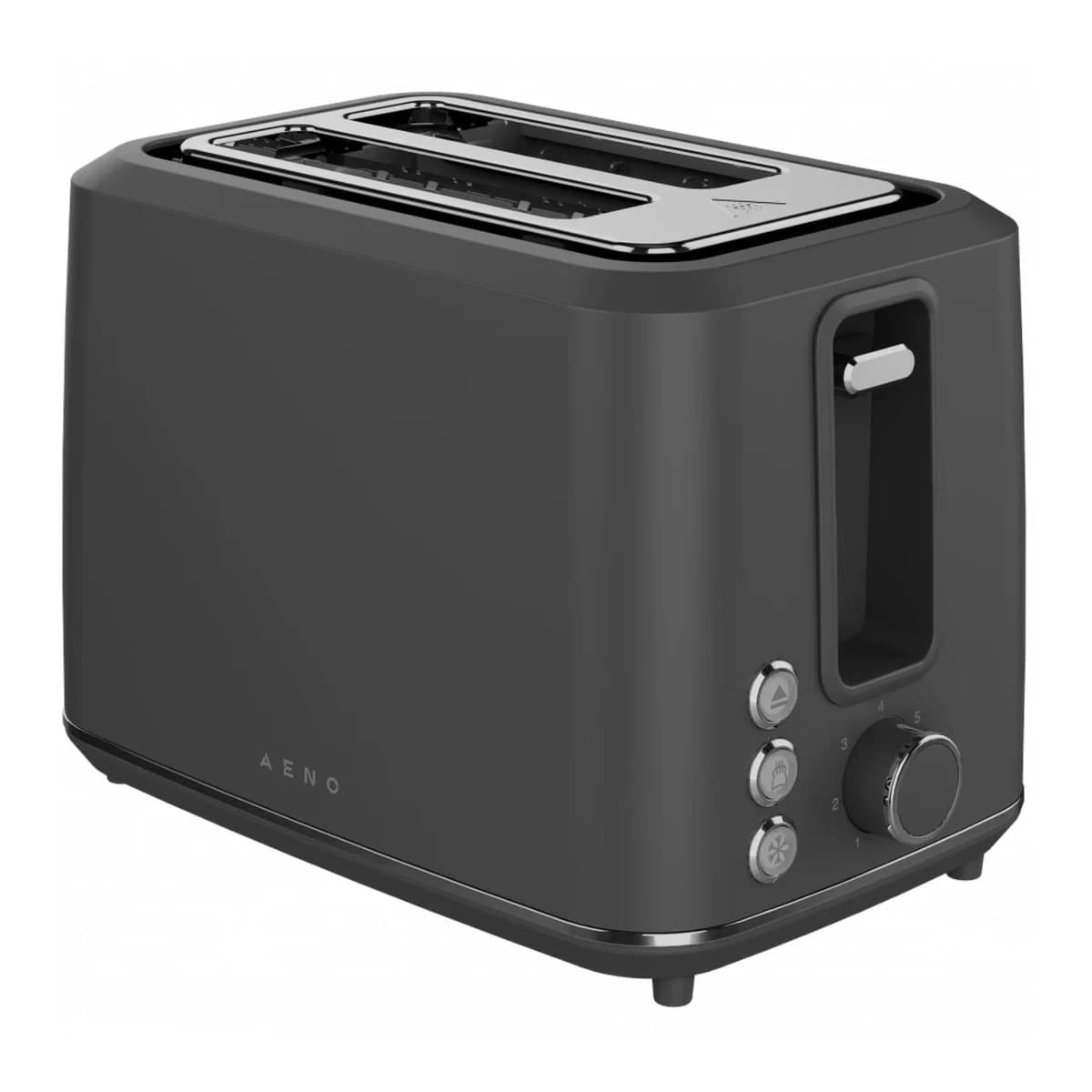 AENO Toster Electric Toaster Grey, 1080W, 2 utora, 7 nivoa pečenja, Funkcije odmrzavanja i podgrijavanja