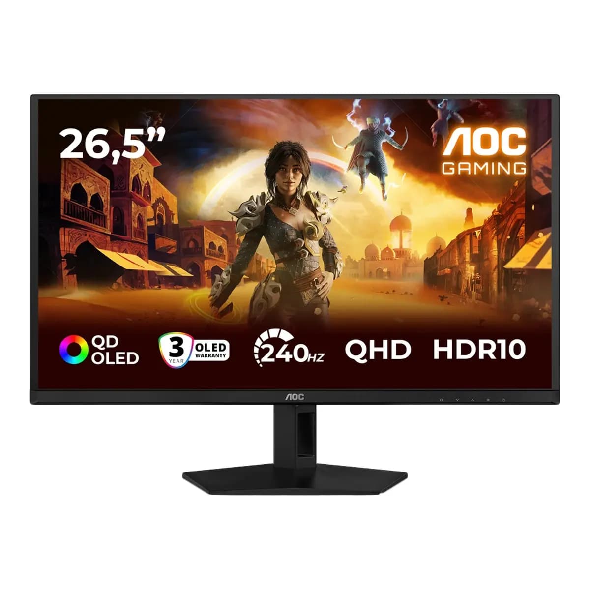AOC Monitor Gaming Q27G41ZDF 27" QHD, QD-OLED Panel, 240Hz, 0.03ms, HDR10, Adaptive Sync, HDMI, DP