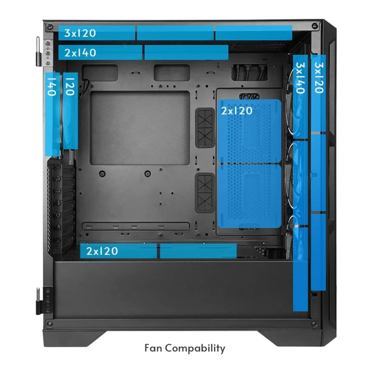 Chieftec Apex E-ATX Kućište 4x A-RGB Ventilatori Kaljeno Staklo