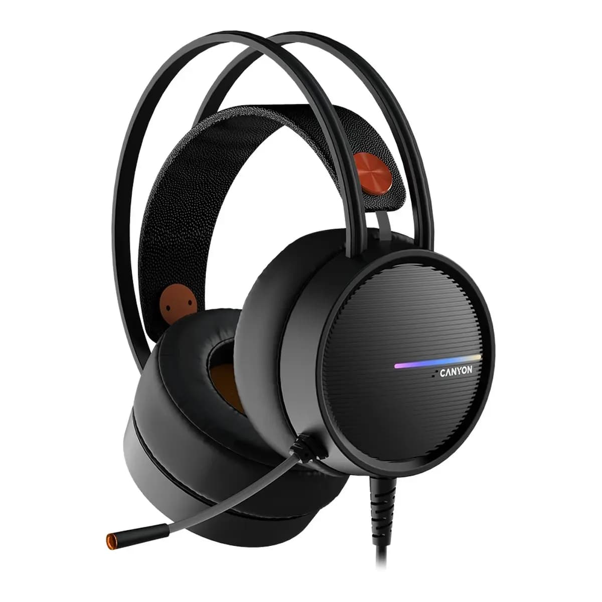 CANYON INTERCEPTOR GH-8A Gaming headset 3.5mm jack plus USB connector for LED backlight adjustable microphone