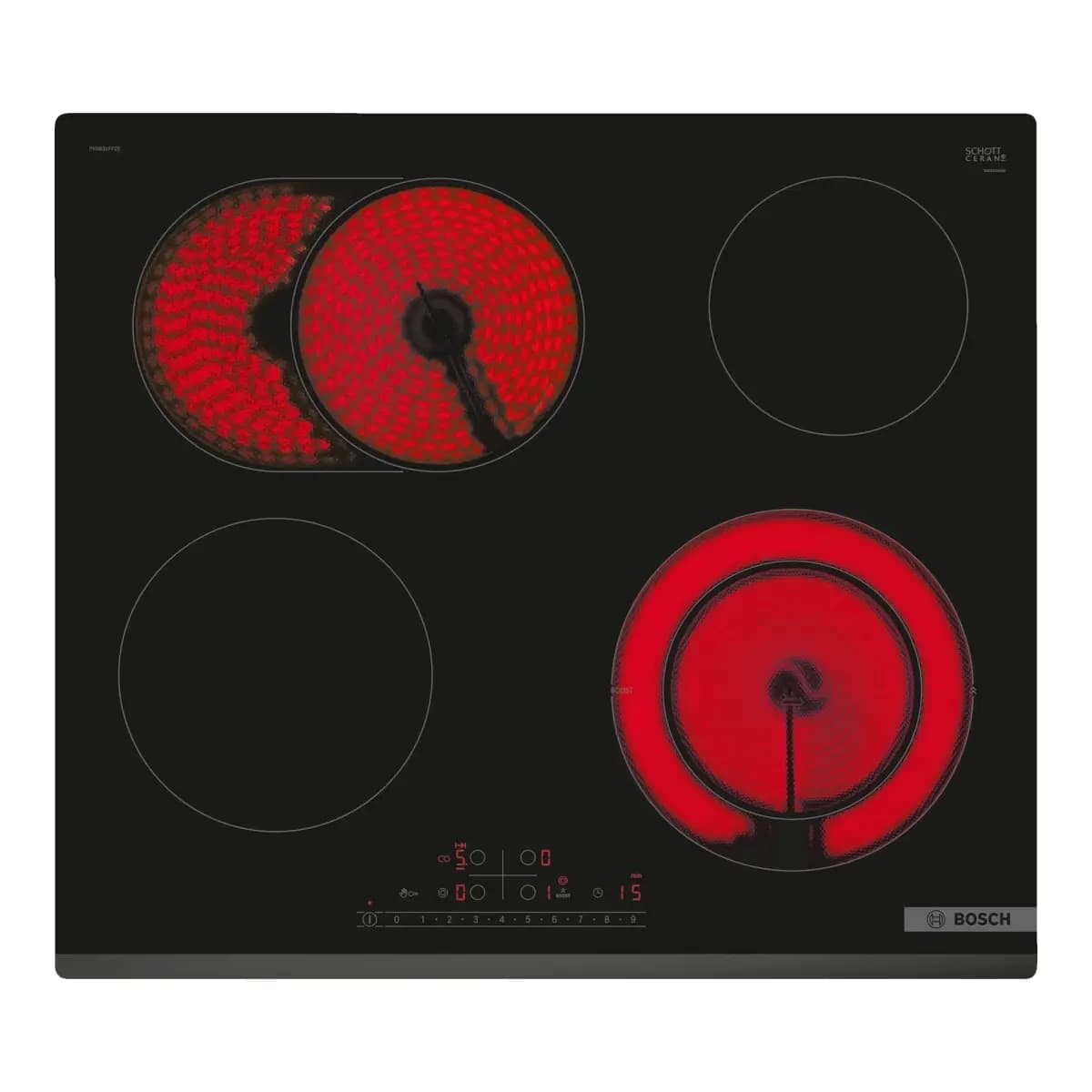 BOSCH Staklokeramička ploča Serie 6| 60cm, 1 X Ovalno, 1 X Prošireno