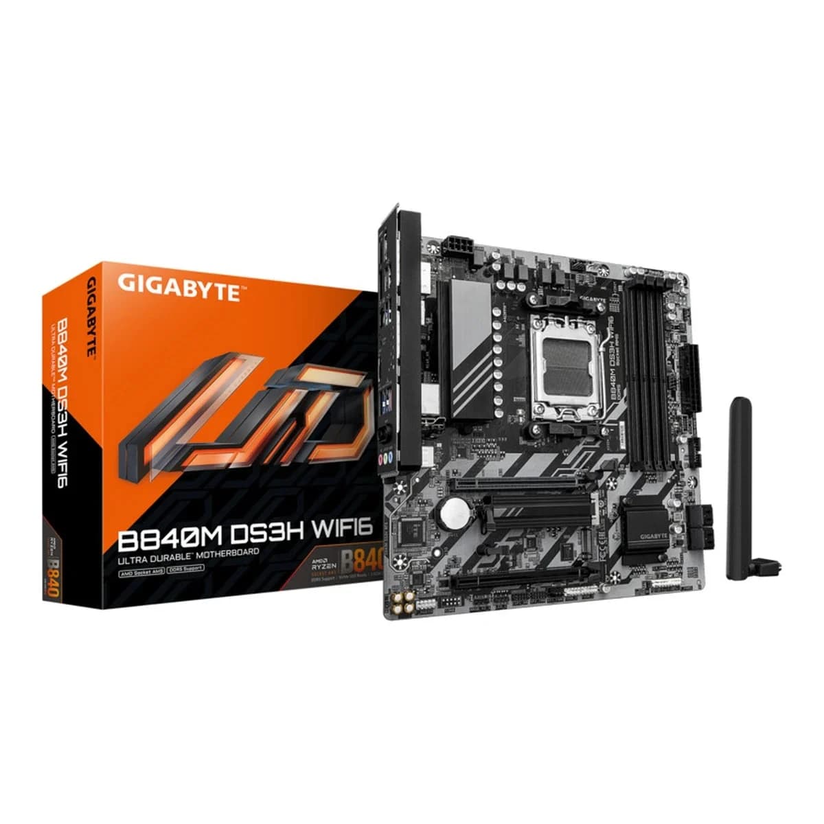 Gigabyte MB B840M DS3H WF6 AM5, 4x DDR5, 2x M.2, 4x SATA 1x HDMI, 2x DP, RAID, 6x USB, mATX