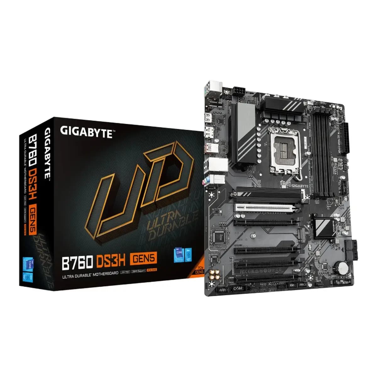 Gigabyte MB B760 DS3H GEN5 LGA1700; 4xDDR5;2xM.2, 4xSATA 6xUSB; HDMI, DP; ATX