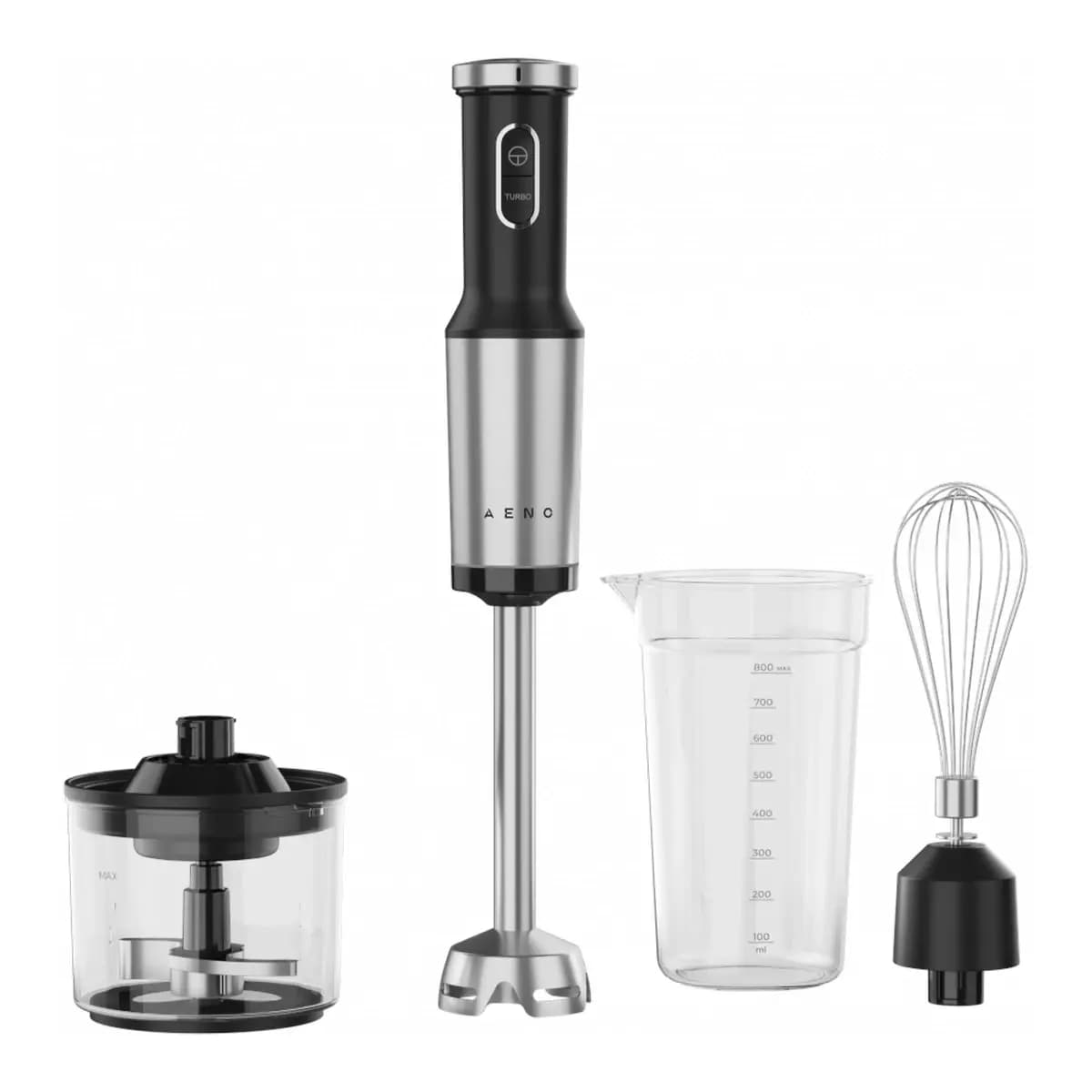 AENO Ručni Blender Tiger Teeth Cutter, 1200W, Food Processor, Turbo Speed, Crni