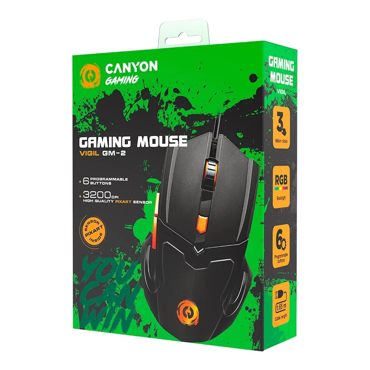 Canyon Vigil GM-2 RGB Gaming Miš 6 Tipki Crni
