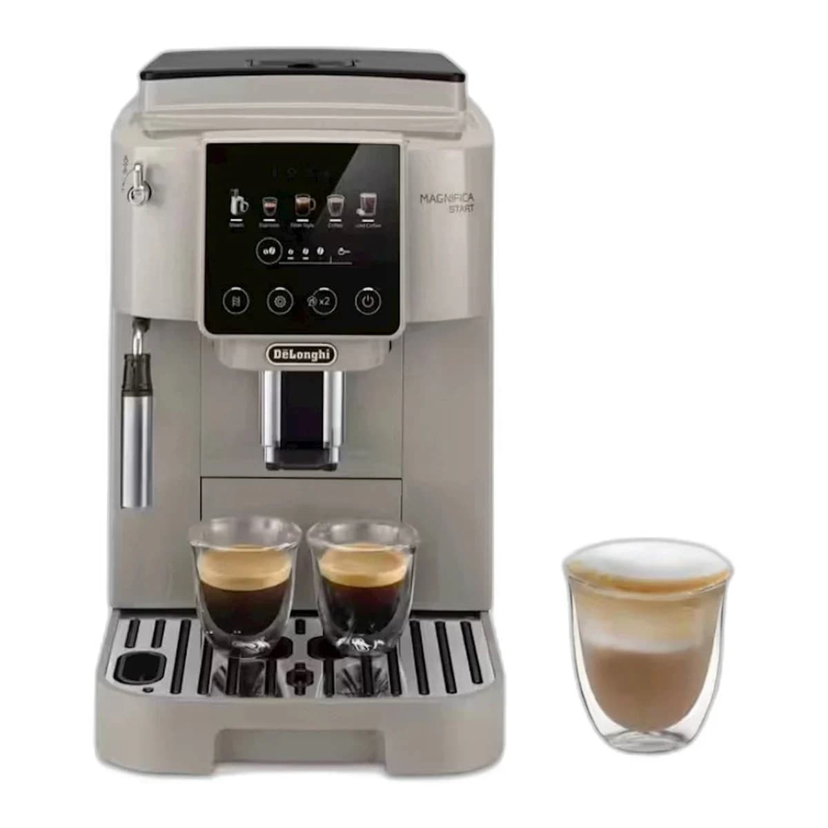 DELONGHI Aparat za kafu Magnifica Start ECAM220.50.BG, 5 napitaka na dodir, Svježe mljevena zrna, Tradicionalna pjenjača, Filter i Iced kafa