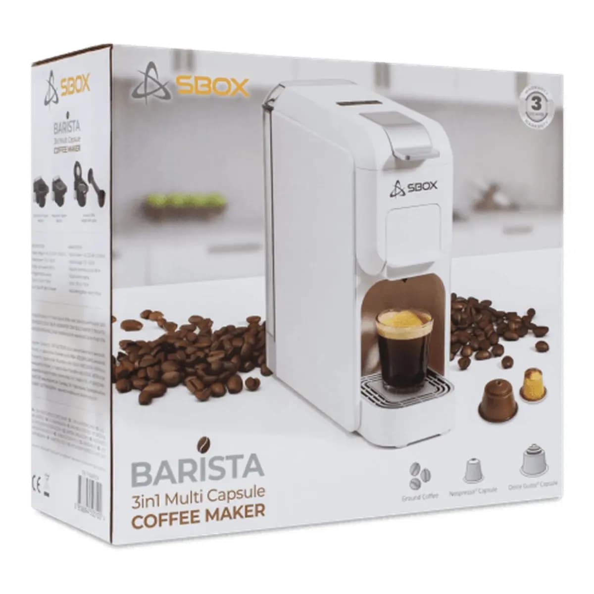 SBOX Coffee aparat 3u1 CM-719 BARISTA bijeli – 3-u-1 sistem