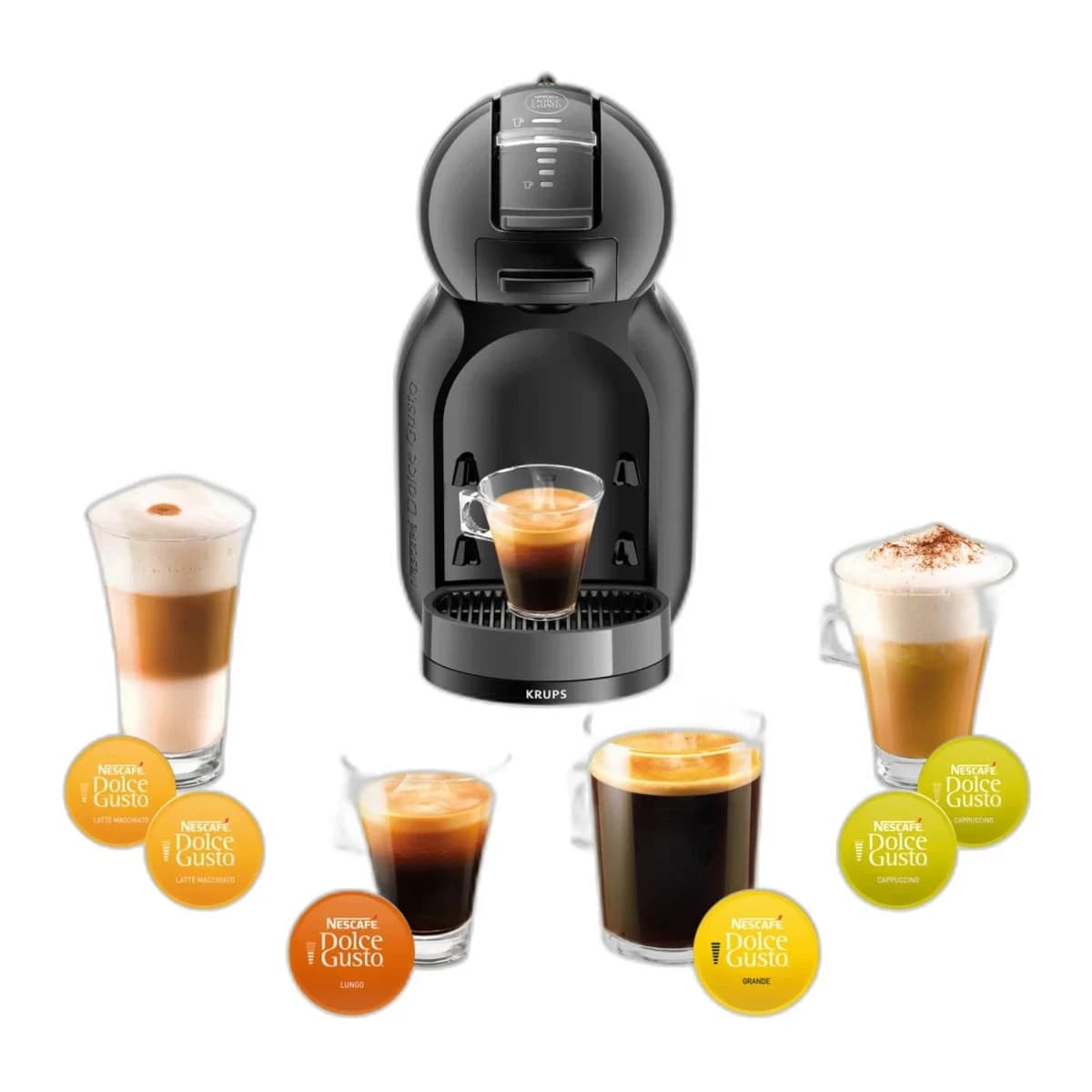 KRUPS Aparat za kafu Dolce Gusto KP123810, Crna, Kompaktni dizajn