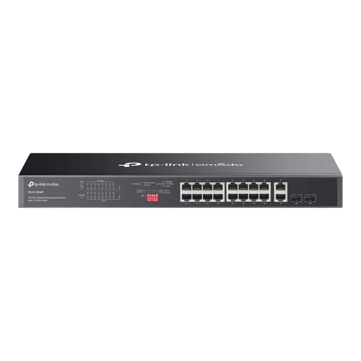 TP-LINK Switch 18-Port Gigabit Omada, Unmanaged, 16-Port PoE+ 250W, 2x SFP, Rackmount