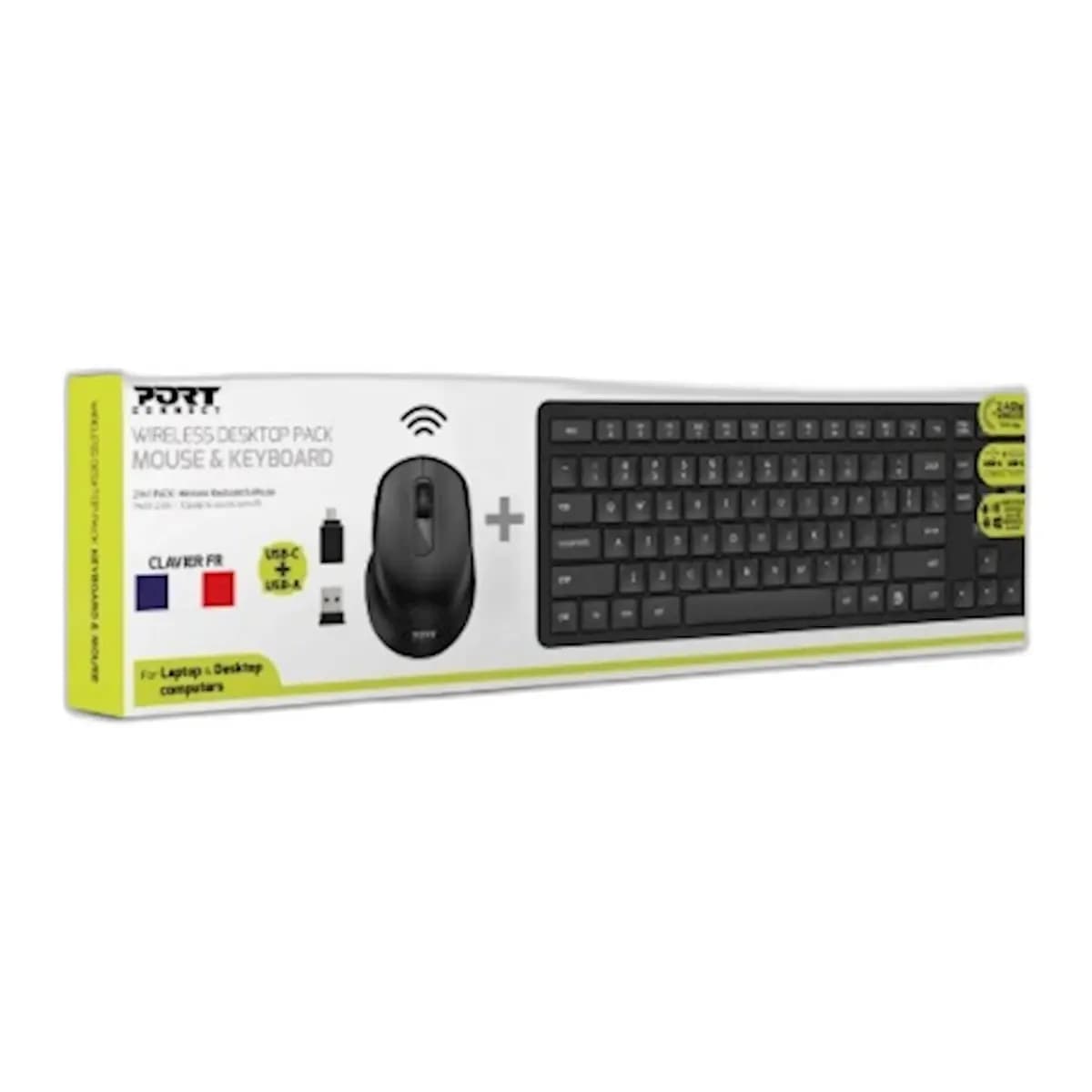 PORT 911251SLO Bežični Set Tastatura i Miš sa Osvjetljenjem