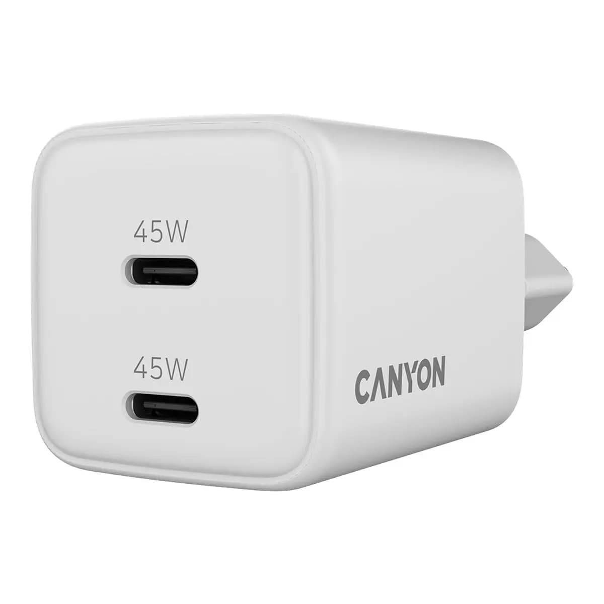 Canyon CU45CC GaN Brzi Punjač 45W 2x USB-C Bijeli