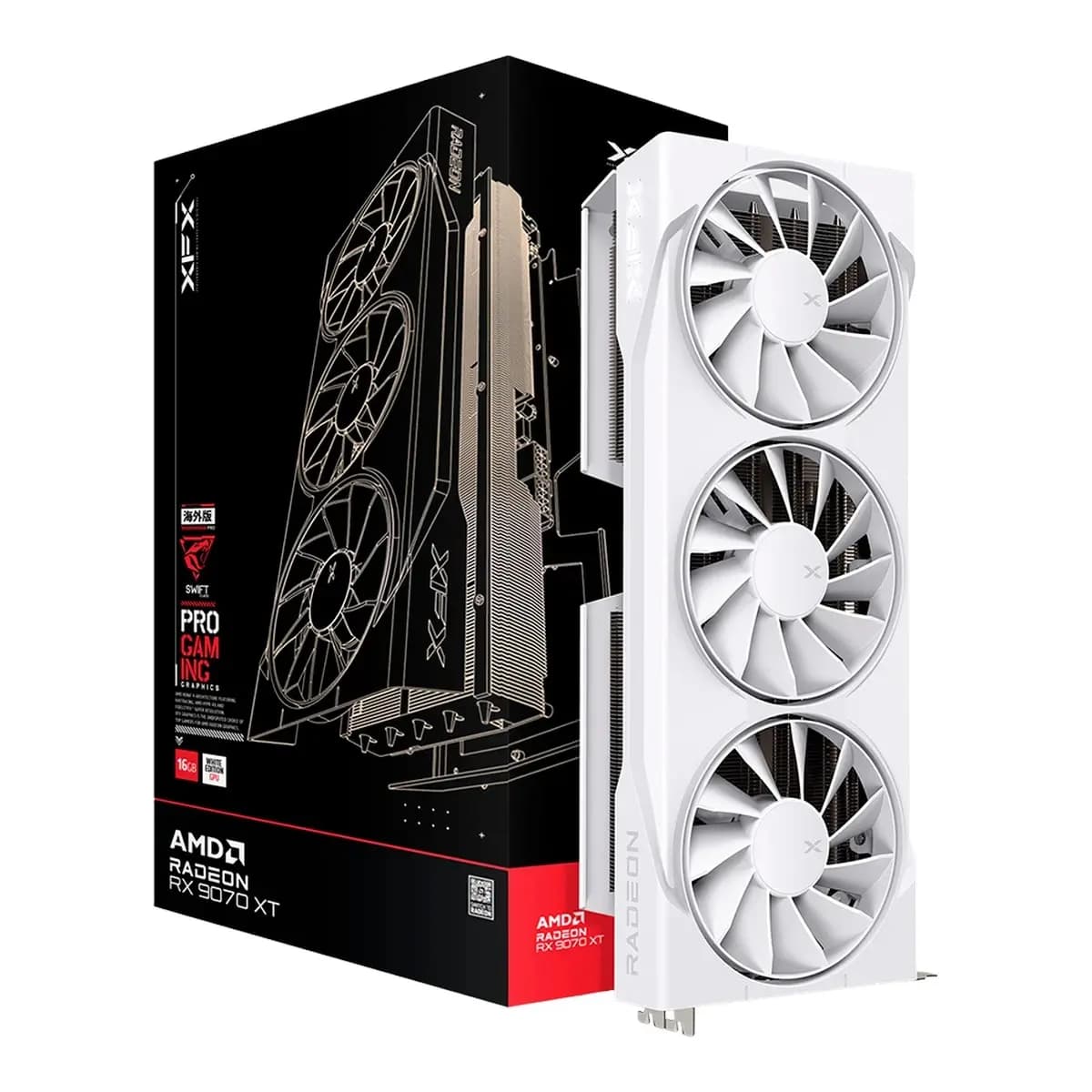 XFX Radeon RX 9070XT Swift White 16GB GDDR6 Gaming