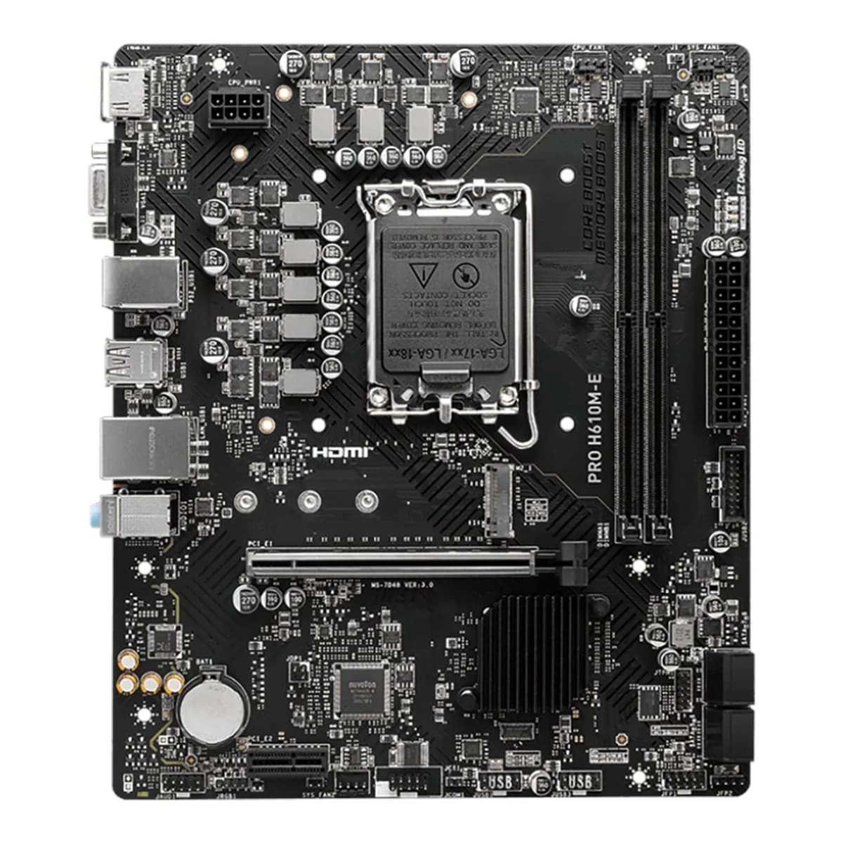 MSI PRO H610M-G LGA 1700 Intel H610 SATA 6Gb/s Micro ATX Motherboard 2x DDR5 PCI-E
