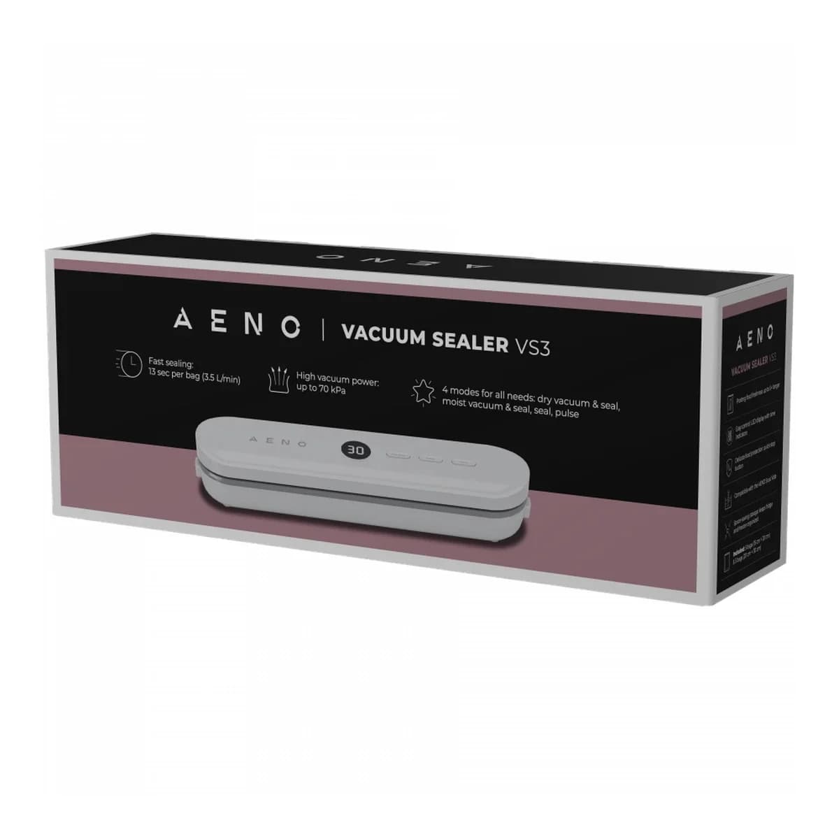 AENO Aparat za vakumiranje Vacuum Sealer White, 80W, -65kPa, LED display