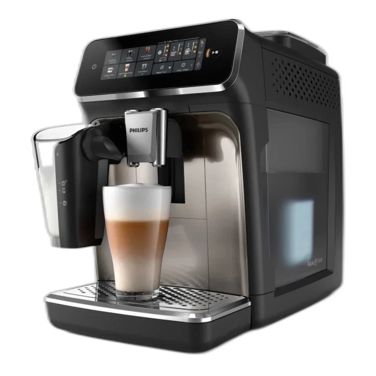PHILIPS Aparat za kafu EP334790 LatteGo, 6 napitaka, SilentBrew tehnologija, Keramički mlin, AquaClean filter