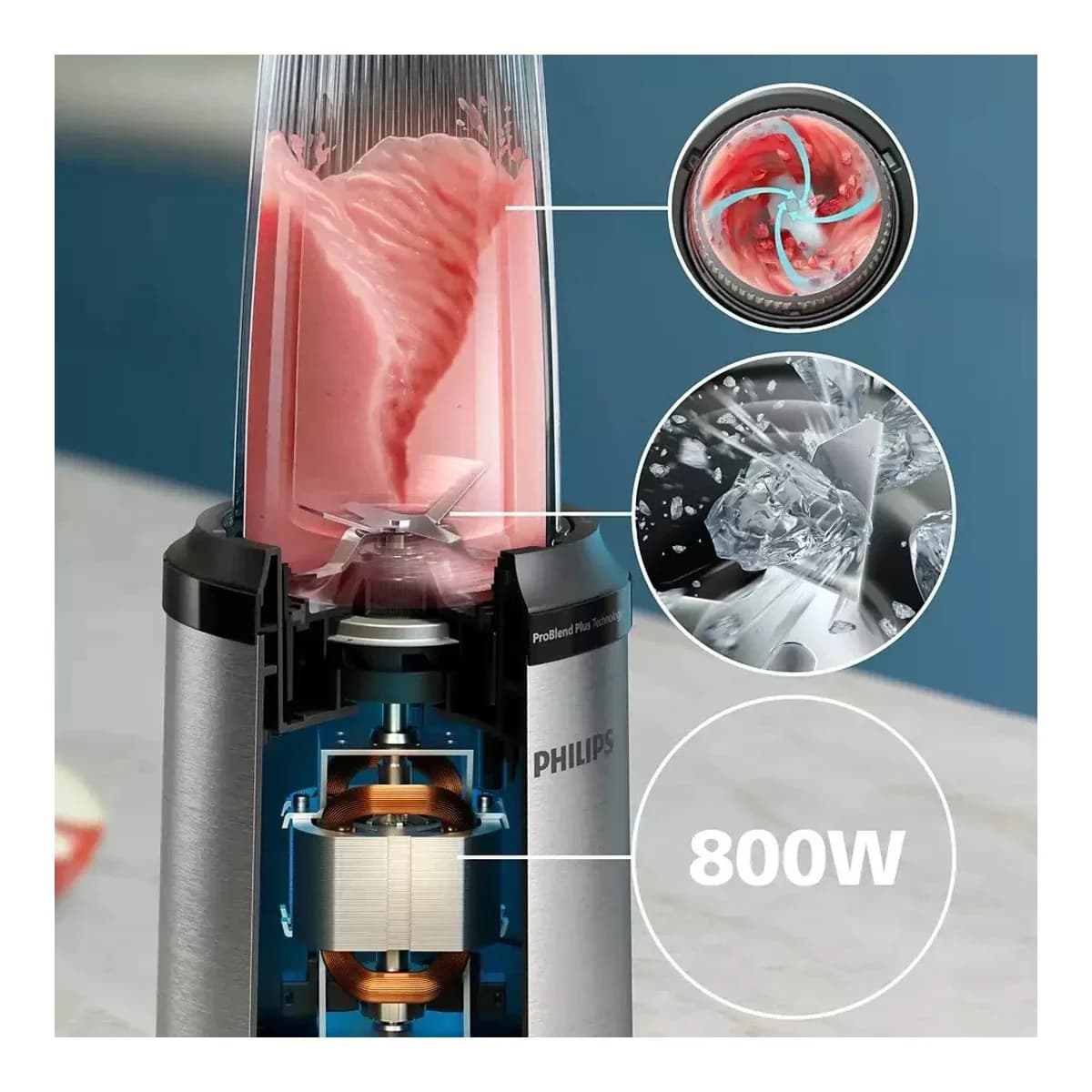 PHILIPS Blender HR27650 Flip & Juice 1500W 2L
