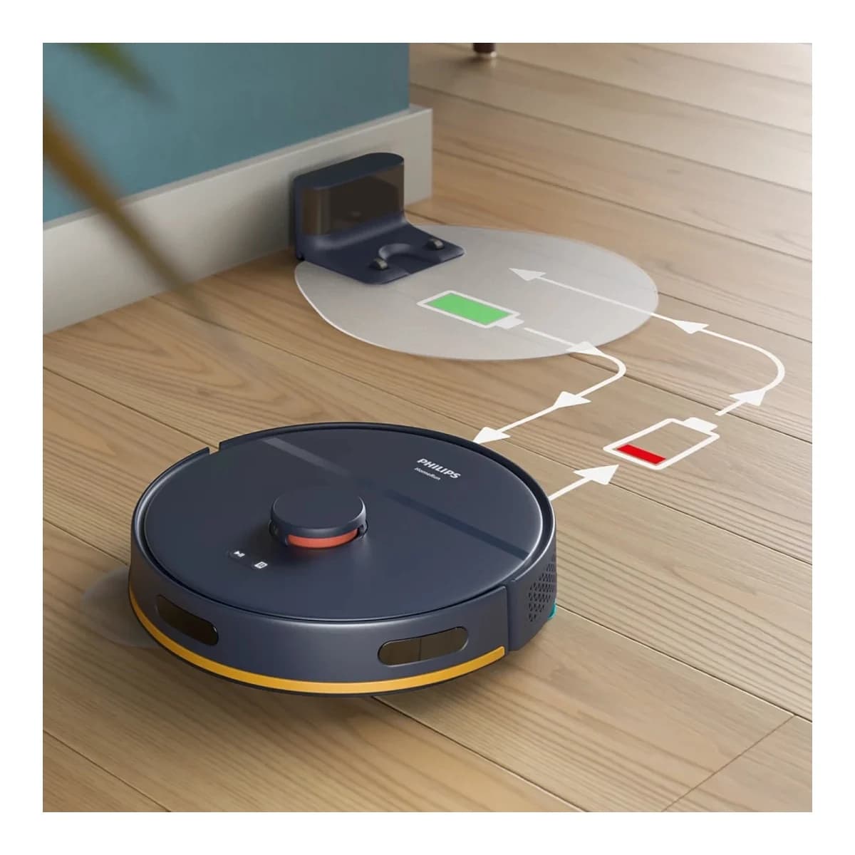 Philips XU200015 Robot Usisivač i Brisač 2700Pa Crni
