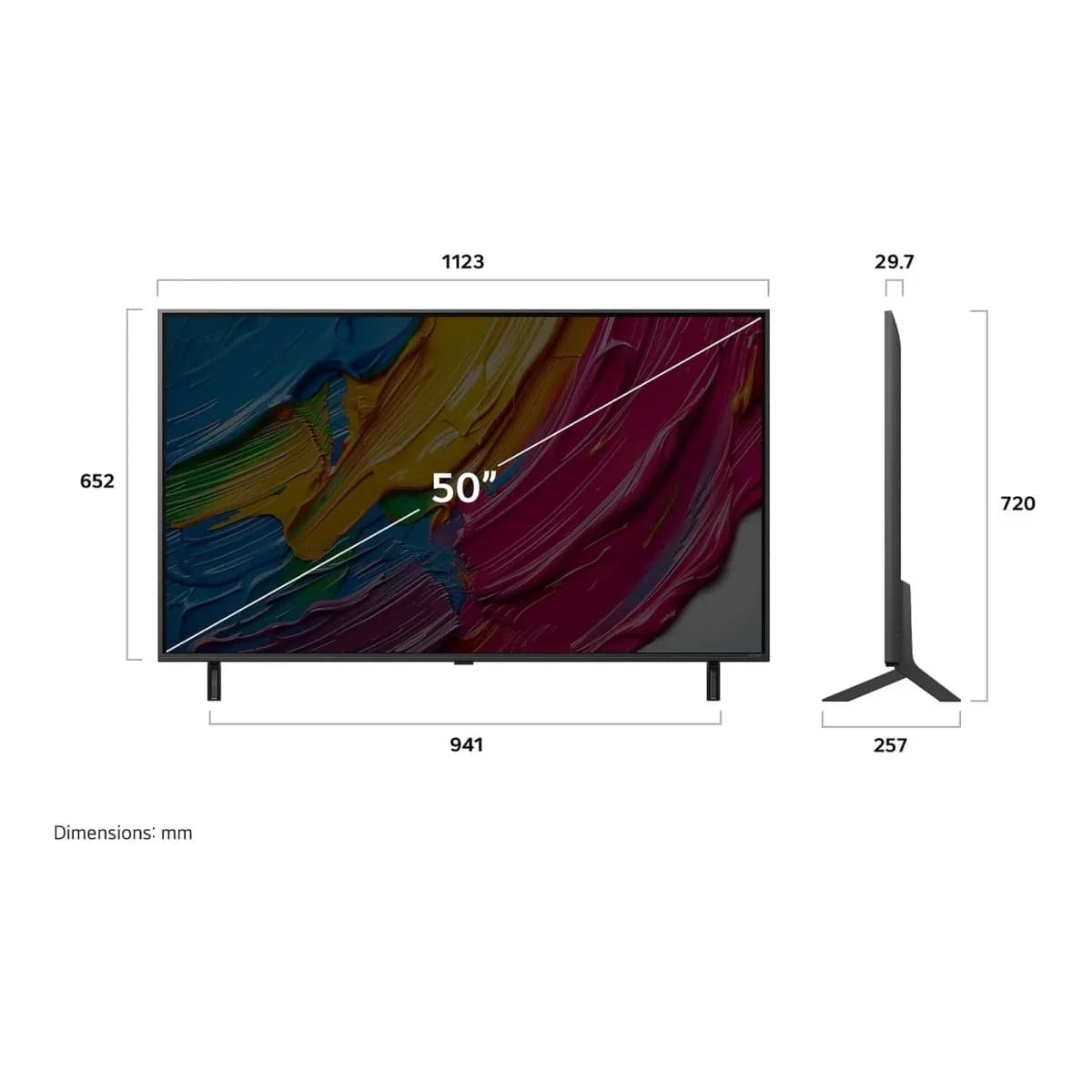 LG TV QNED 50QNED80A3A 50" 4K UHD Quantum Dot NanoCell Smart