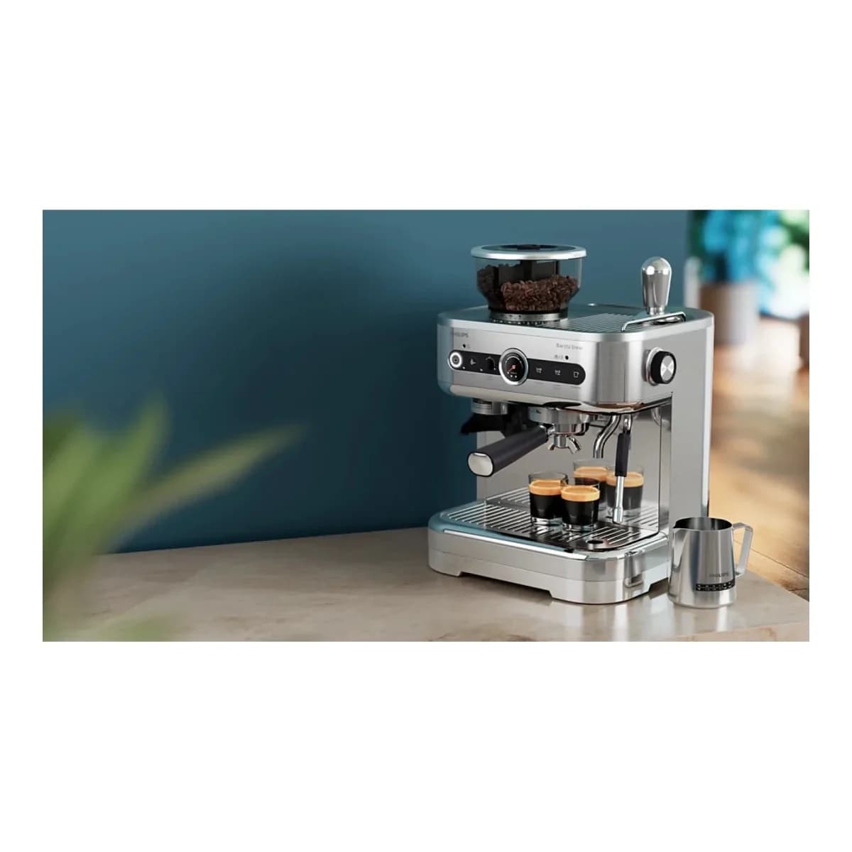 PHILIPS Aparat za kafu PSA32281, Poluautomatski Espresso, Profesionalna parna mlaznica, PID kontrola temperature, Nehrđajući čelik