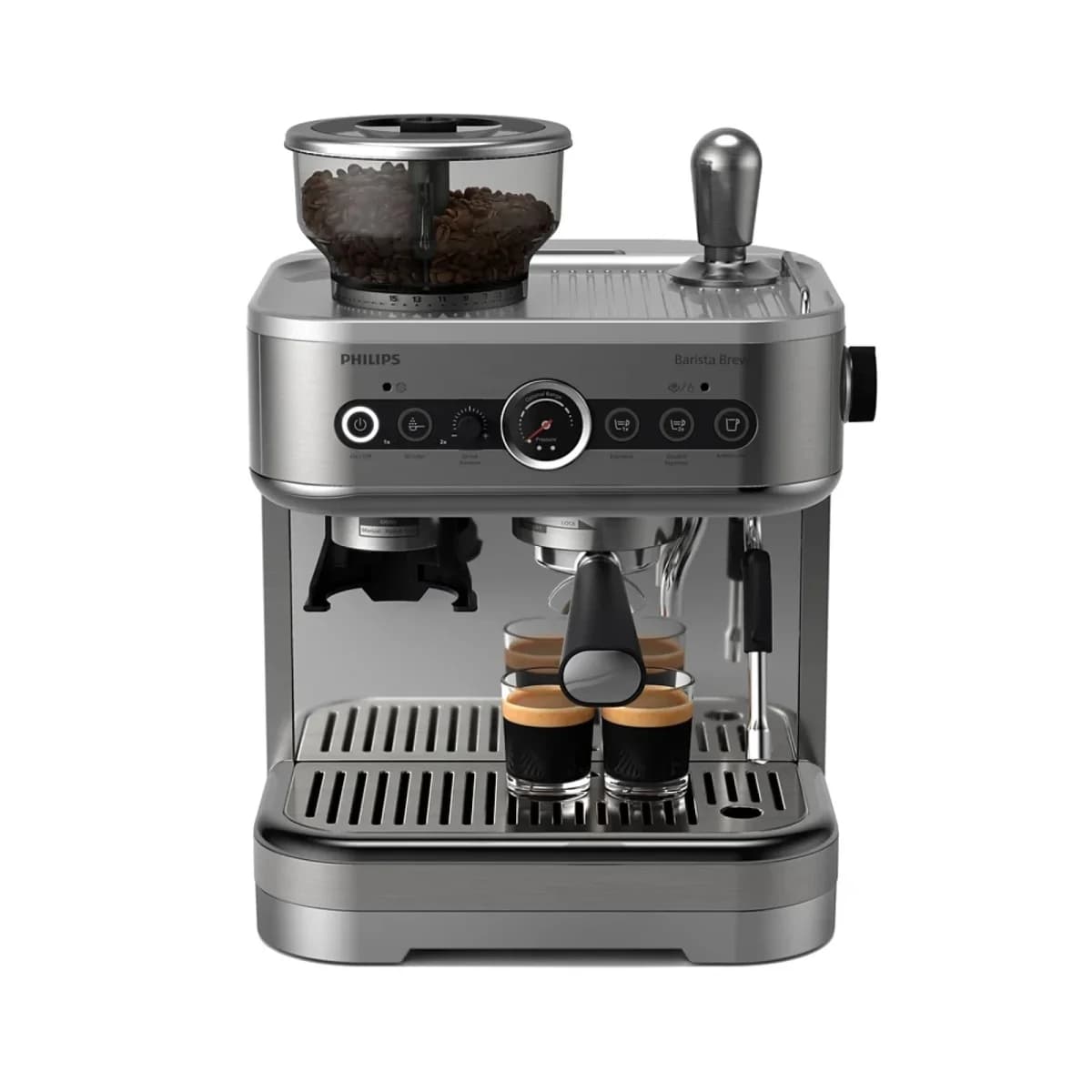 PHILIPS Aparat za kafu PSA32281, Poluautomatski Espresso, Profesionalna parna mlaznica, PID kontrola temperature, Nehrđajući čelik
