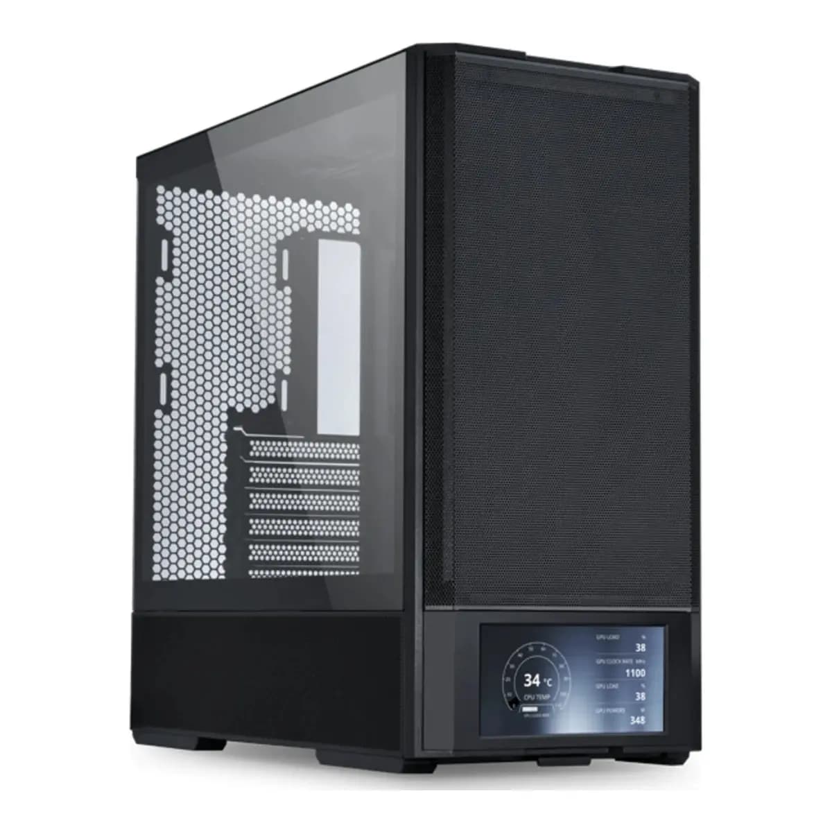 LIAN LI Kuciste Lancool 207 Digital, Mid Tower ATX, Crno, 6" LCD, 2x 120mm/2x 140mm fans