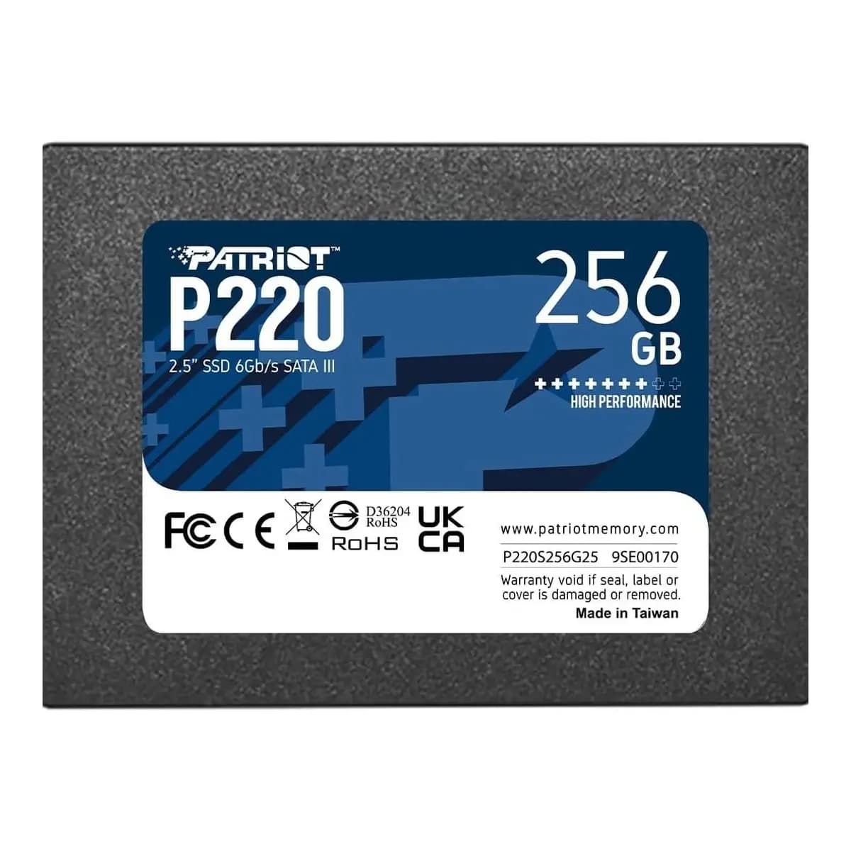 PATRIOT SSD 256GB P220, SATA 2.5", 550/500 MB/s