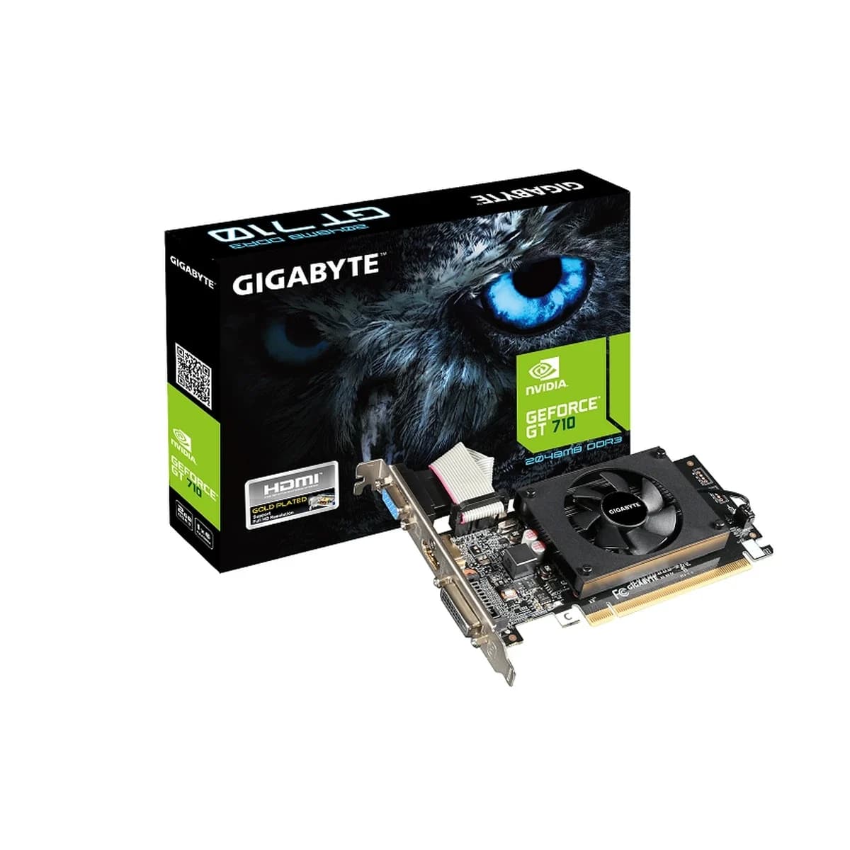 GIGABYTE Graficka nVIDIA GeForce GT 710 2GB, DDR3, VGA/DVI/HDMI