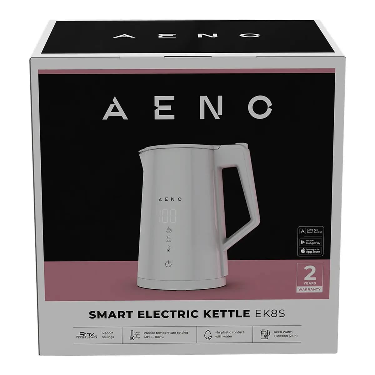 AENO Pametno Kuhalo EK8S, 1.7L, 2200W, Wi-Fi App Control, Strix kontroler, Bijelo