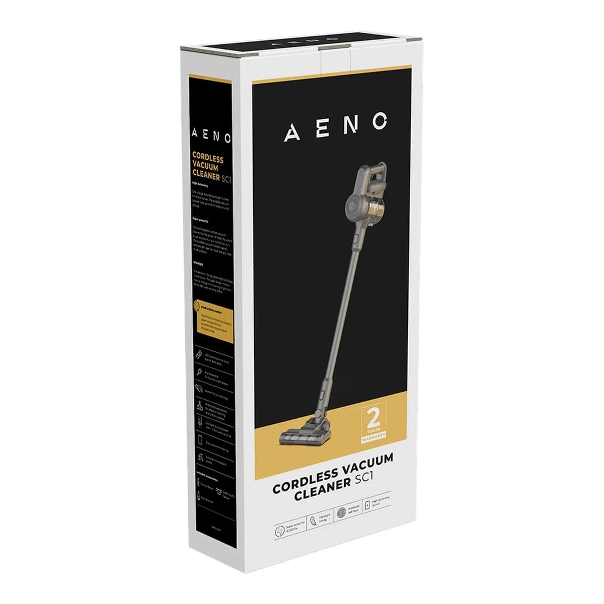 AENO Bežični usisivač SC1, 15000 Pa, 120W, LED turbo četka, 45 min rada, 1.5 kg