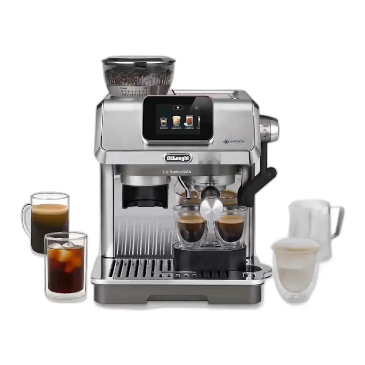 DELONGHI Aparat za kafu EC9455.M EX:2 La Specialista Touch, Zaslon osjetljiv na dodir, Bean Adapt tehnologija, Auto LatteArt, 15 postavki mljevenja