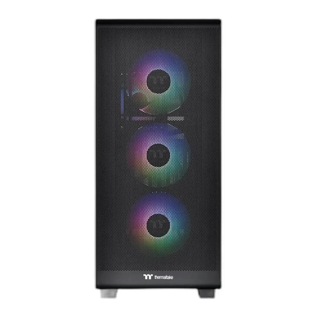 THERMALTAKE Kuciste S250 TG ARGB, Mid Tower, Crno, Mesh Front, 4x ARGB Fans, Tempered Glass