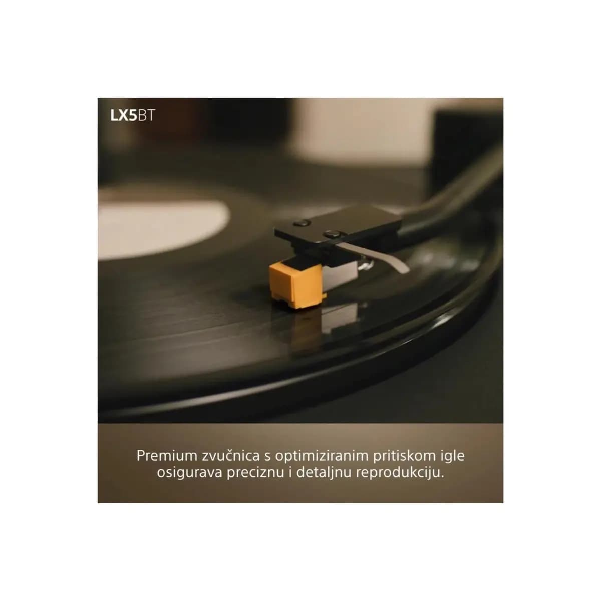 SONY Gramofon PSLX5BT, Bluetooth, aptX Adaptive, Hi-Res Wireless Audio, 33-1/3 i 45 ok./min.
