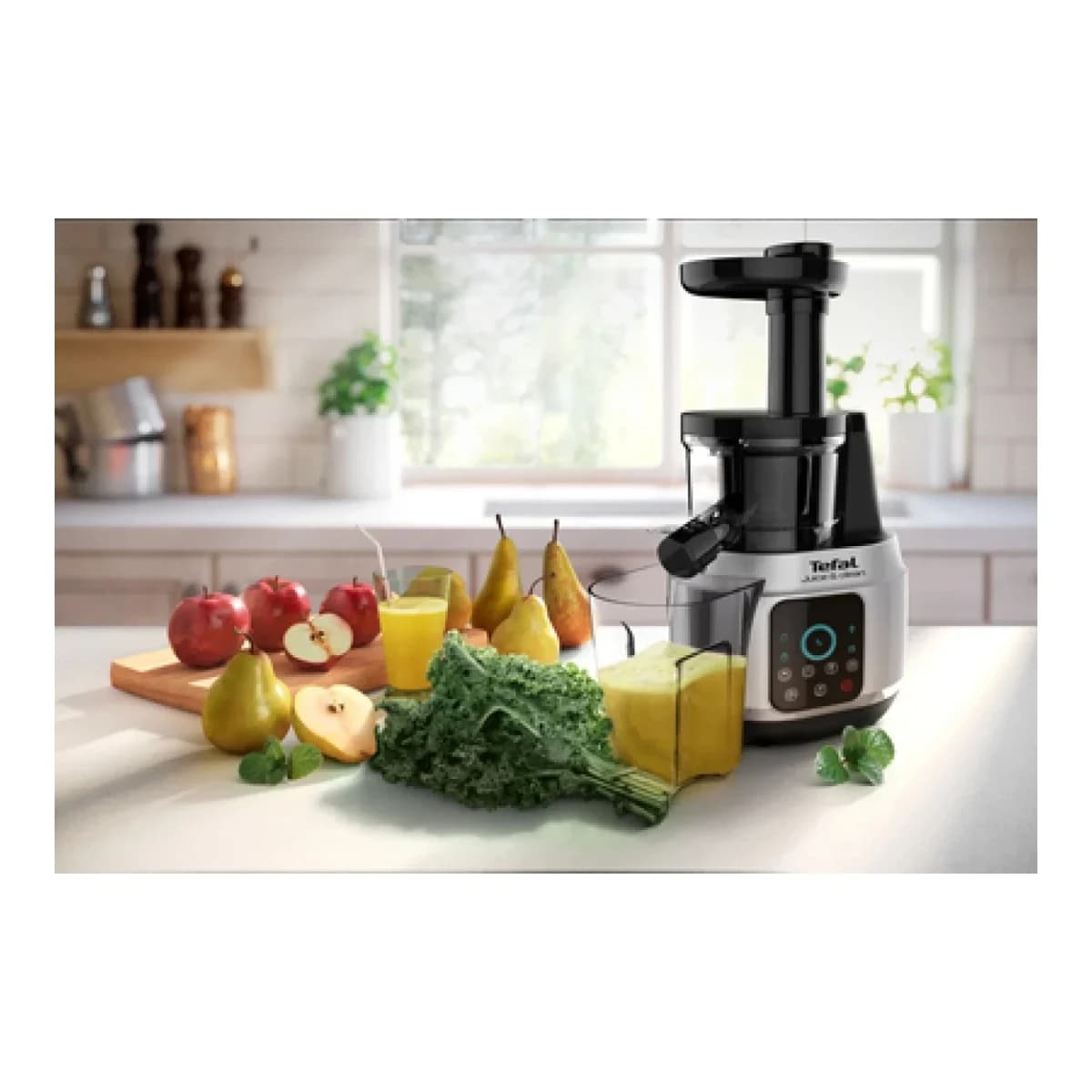 TEFAL Sokovnik ZC420E38, Tehnologija hladnog prešanja, LCD zaslon, 2 brzine, Funkcija povratnog rada
