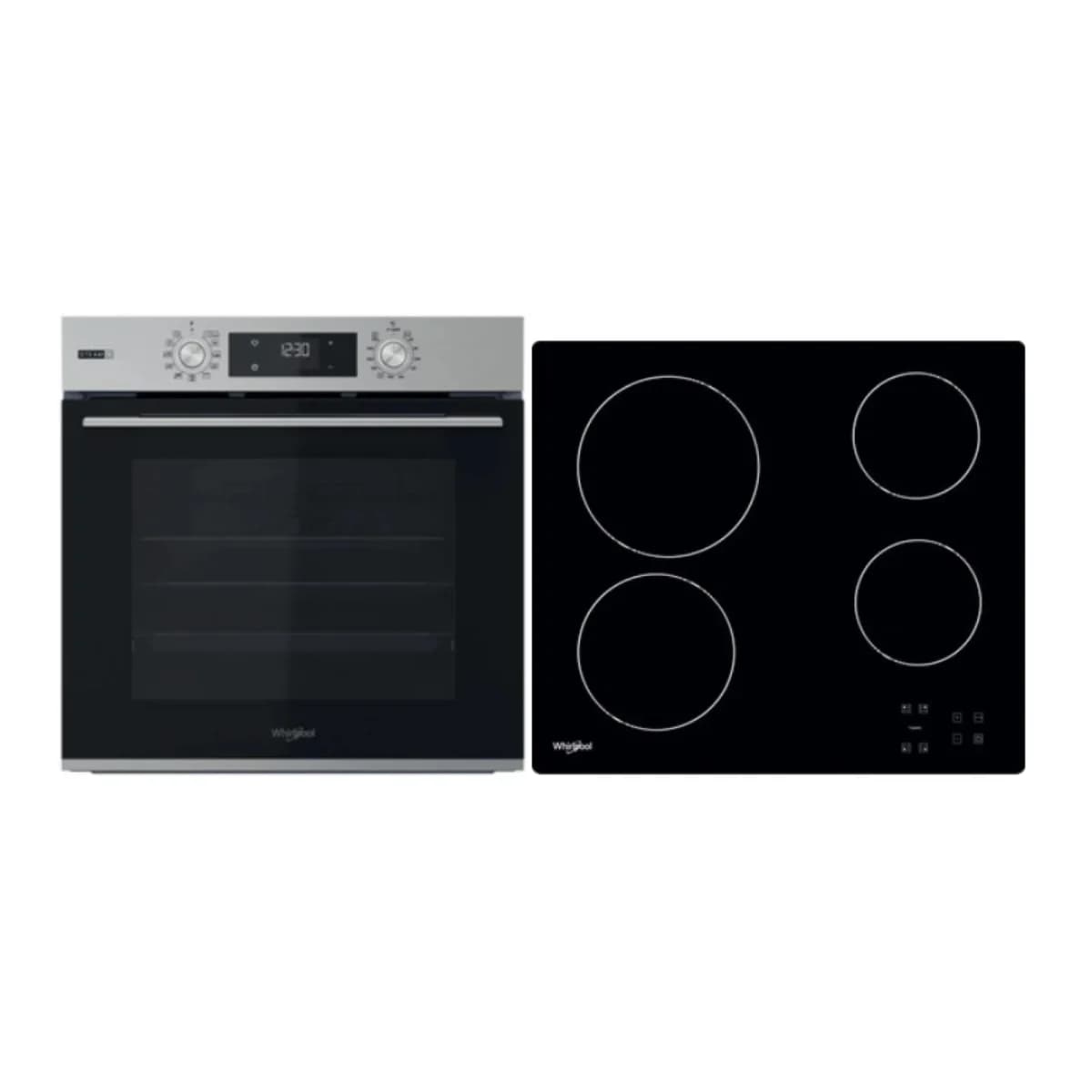 WHIRLPOOL Set Pećnica i Ploča OMSK58HU1SX + AKT 8090, Ugradbeni, Inox