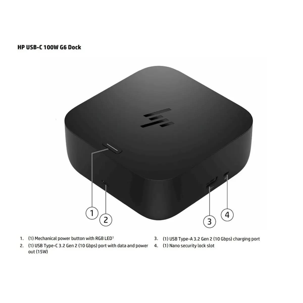 HP Laptop USB-C 100W G6 Dock EURO docking station za ProBook/Elitebook/Zbook
