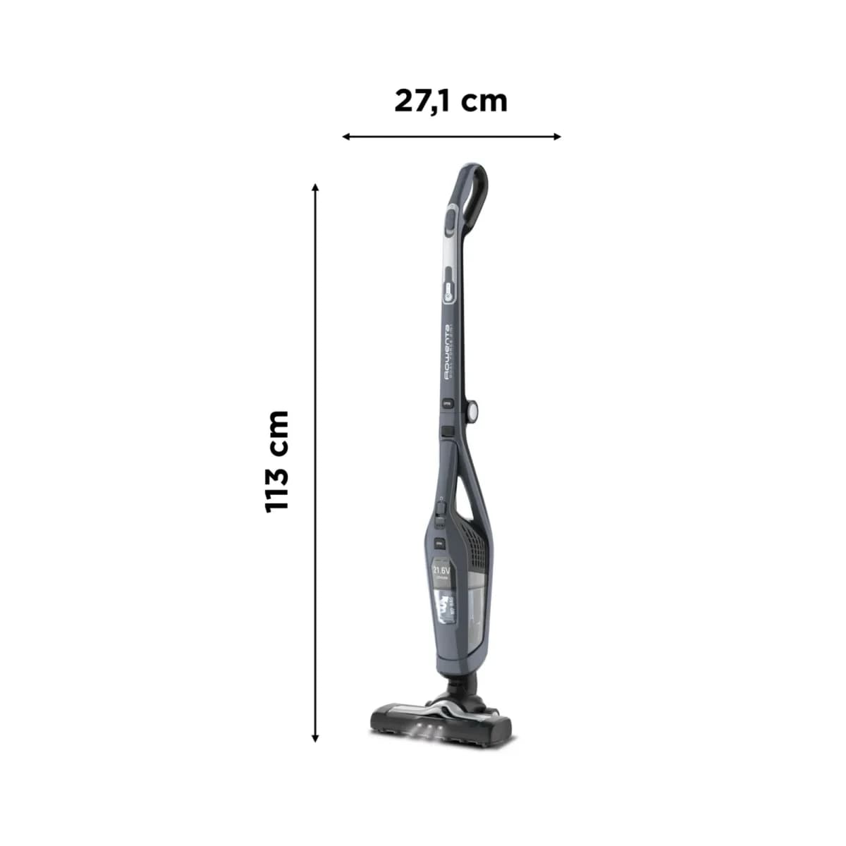 ROWENTA Štapni usisivač RH6756WO, 2 u 1, Sklopiva ručka, LED svjetla, Siva