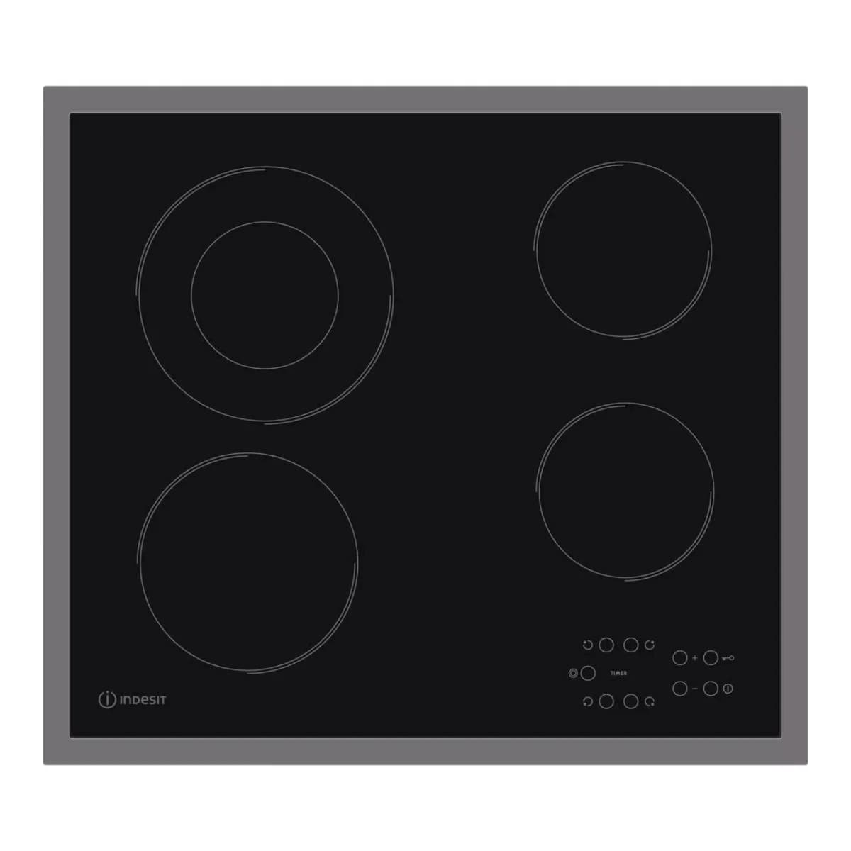 INDESIT Ugradbena ploča RI 261 X, Staklokeramika, Crna, 4 zone, 60 cm