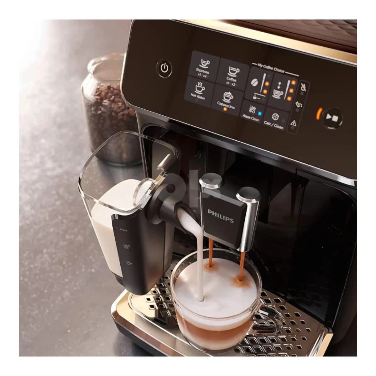 PHILIPS Aparat za kafu EP5447/90, LatteGo, 12 Napitaka, Crno/Krom, AquaClean filter
