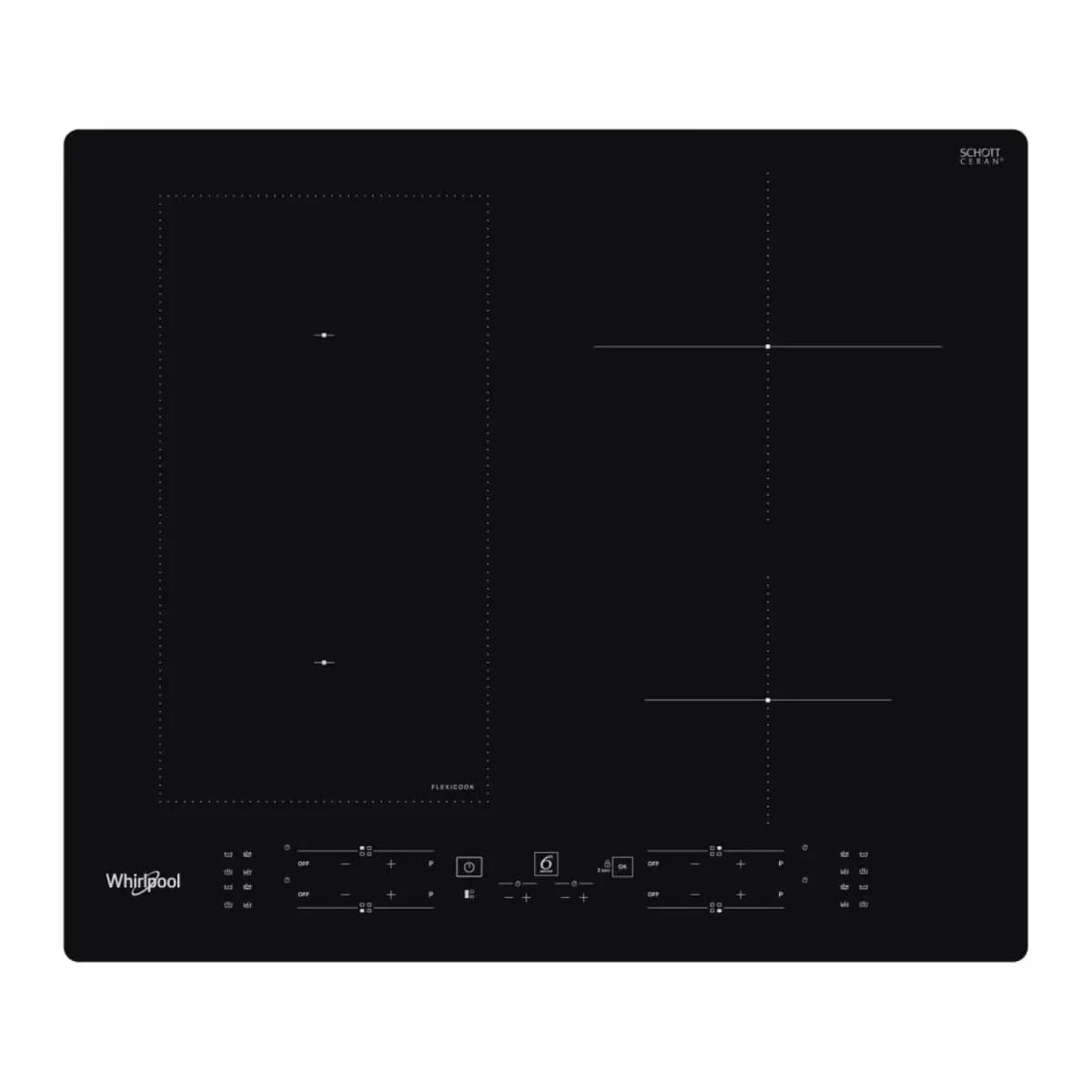WHIRLPOOL Ugradbena indukcijska ploča WL B3360 NE, Crna, 60 cm, FlexiSide, 4 zone, Booster