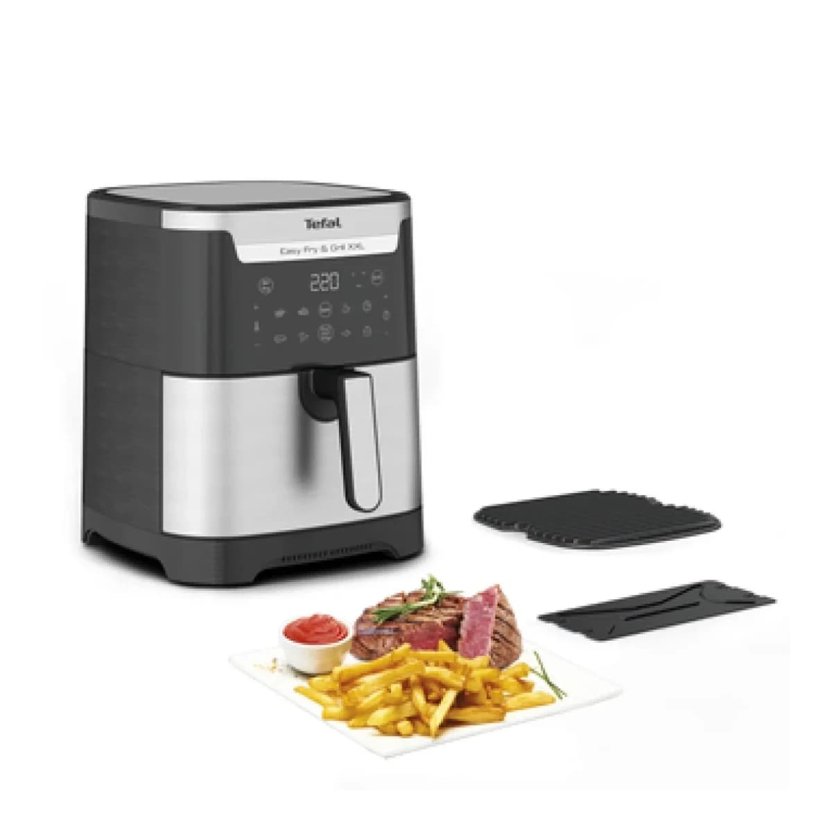 TEFAL Friteza na vrući zrak EY801D15 XXL, 6.5 L, Nehrđajući čelik, Crna