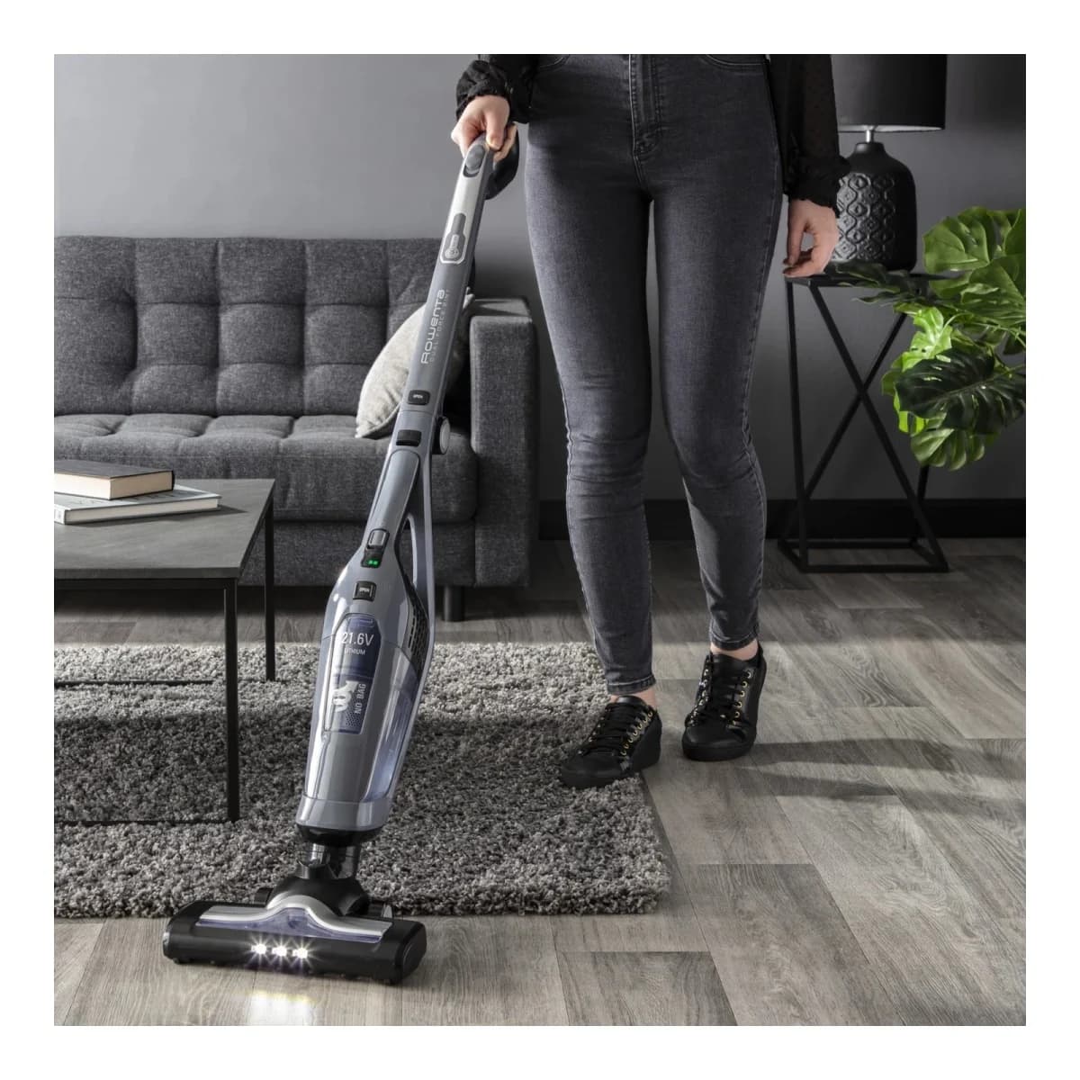 ROWENTA Štapni usisivač RH6756WO, 2 u 1, Sklopiva ručka, LED svjetla, Siva