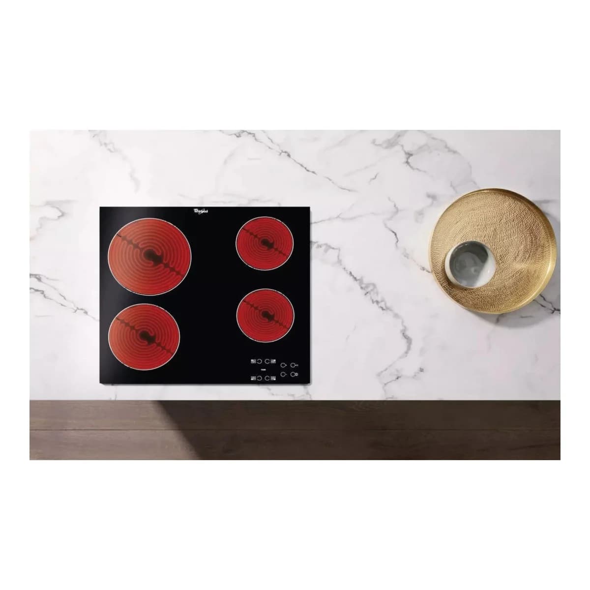 WHIRLPOOL Ugradbena ploča AKT 8090 NE, Staklokeramička, Crna, 4 zone, Touch Control