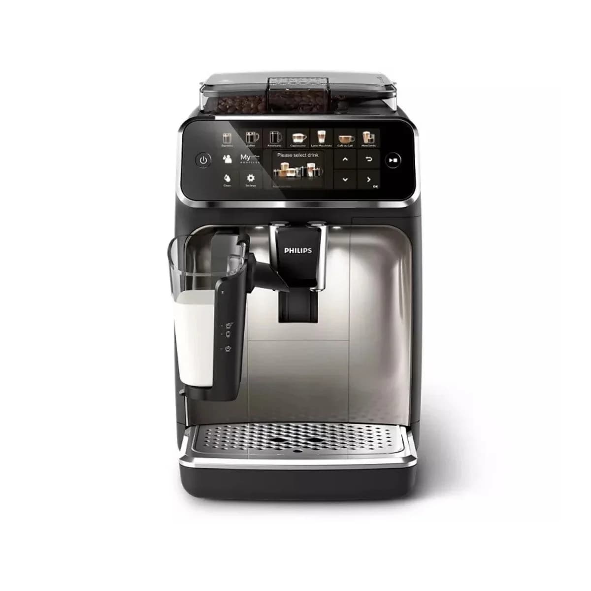PHILIPS Aparat za kafu EP5447/90, LatteGo, 12 Napitaka, Crno/Krom, AquaClean filter