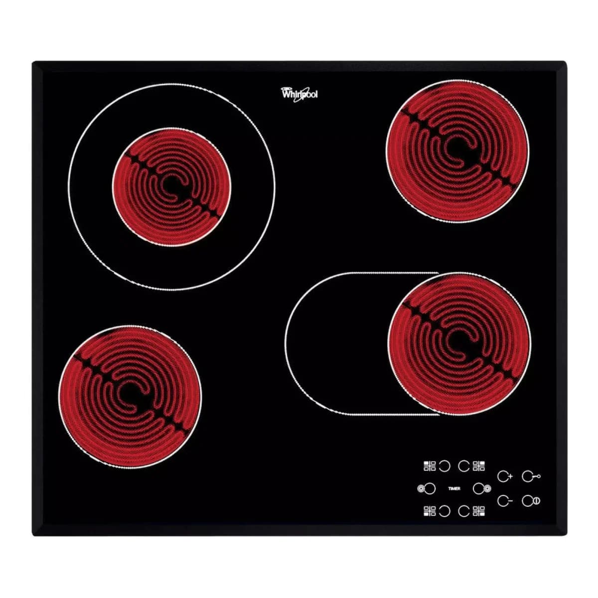 WHIRLPOOL Ugradna ploča AKT 8190BA, Staklokeramika, Crna, 4 zone, Touch Control