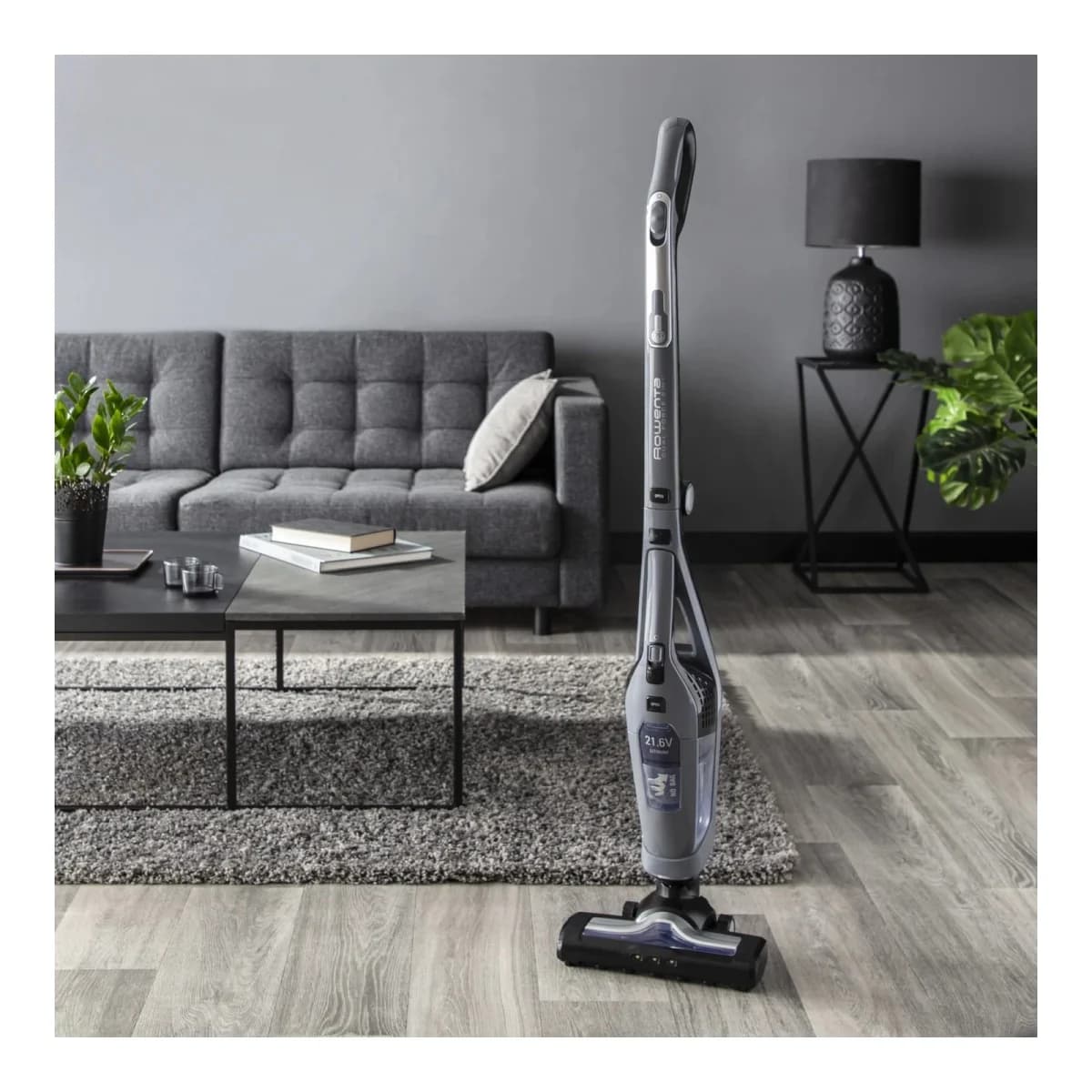 ROWENTA Štapni usisivač RH6756WO, 2 u 1, Sklopiva ručka, LED svjetla, Siva