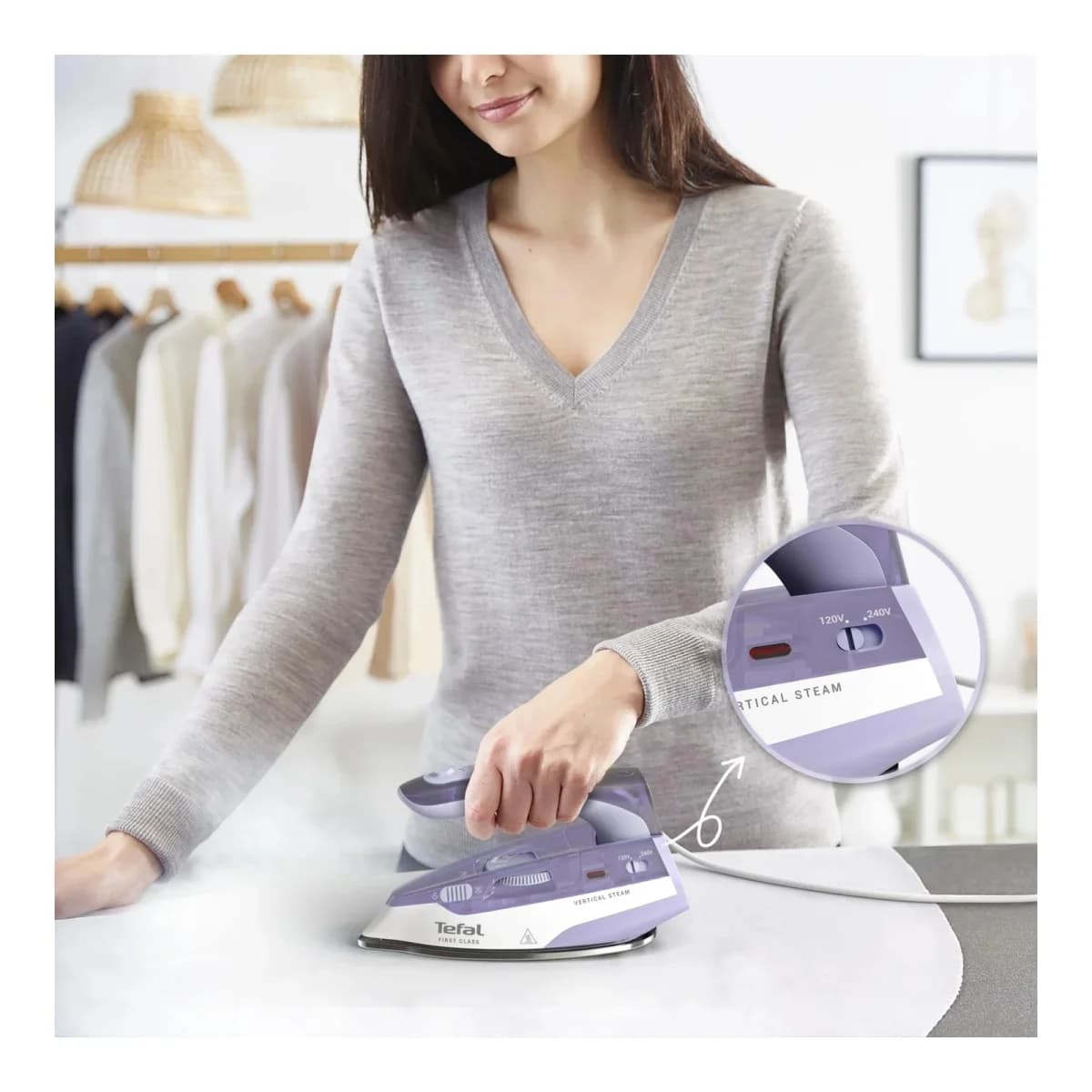 TEFAL Putna pegla DB1612E0, Sklopiva drška, Kompaktan dizajn